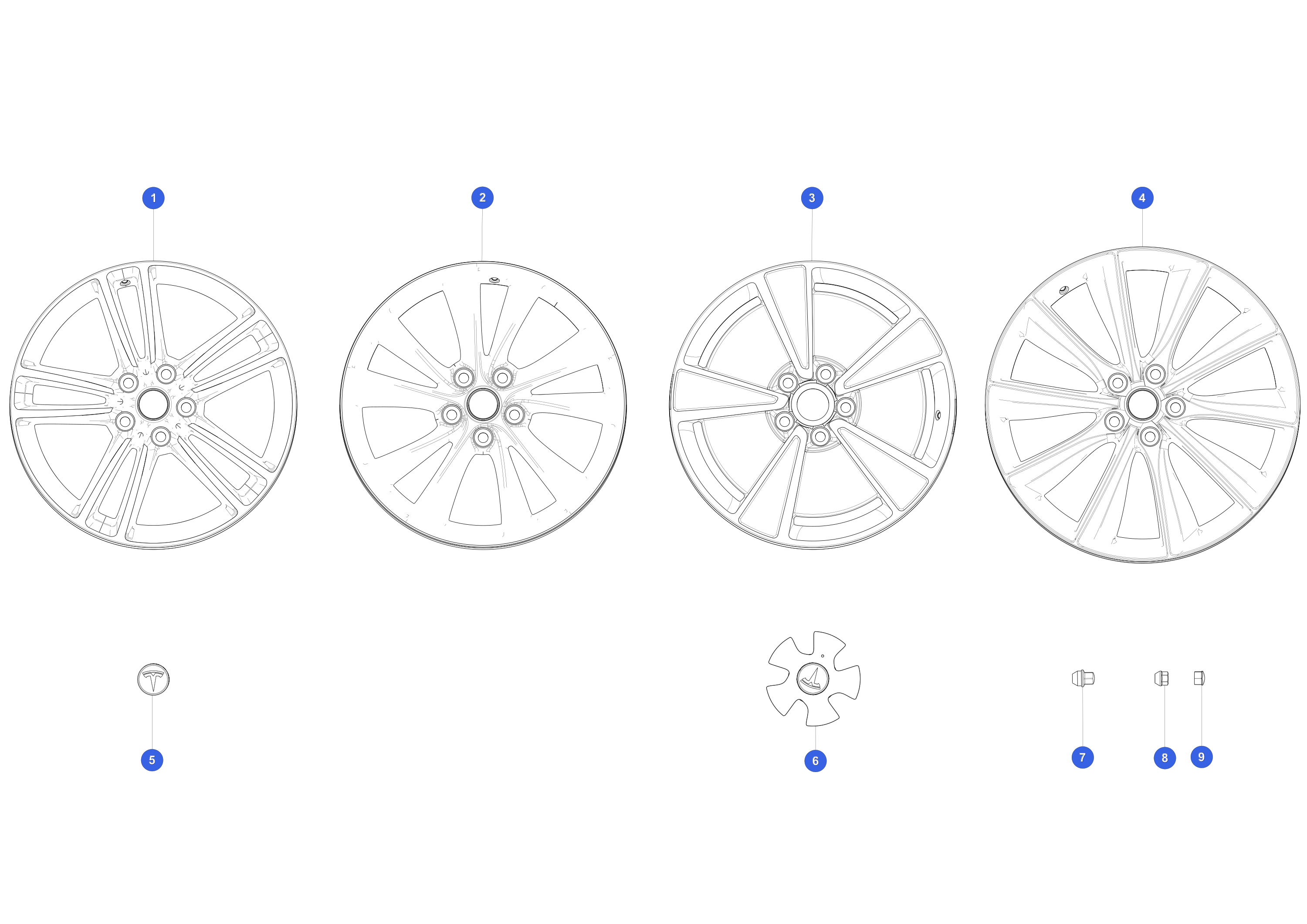 WHEEL, 19X8.0 ET40 - SILVER SLIPSTREAM – 1076891-00-B