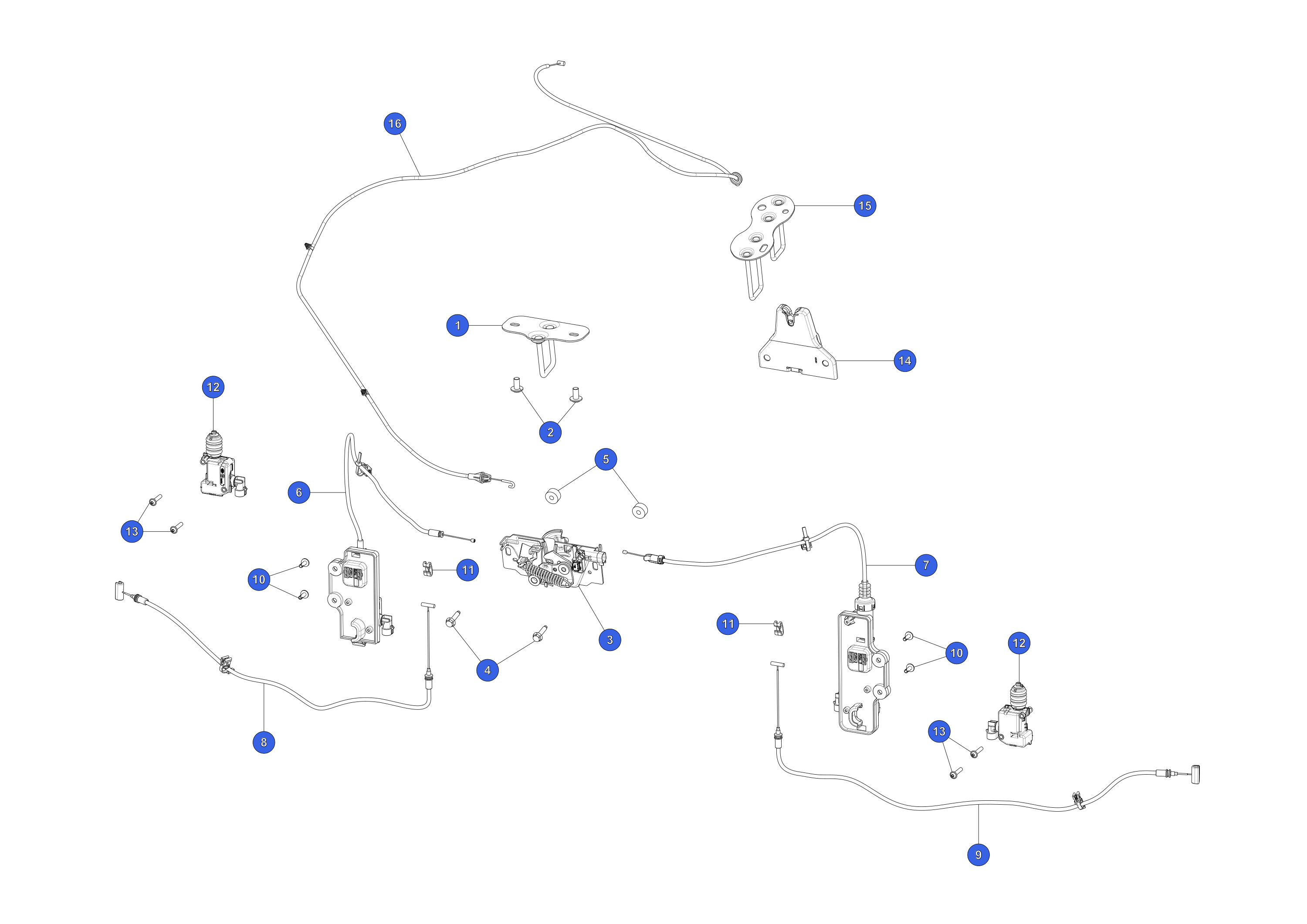 SINGLE ACTUATOR - HOOD LATCH – 1033010-00-C