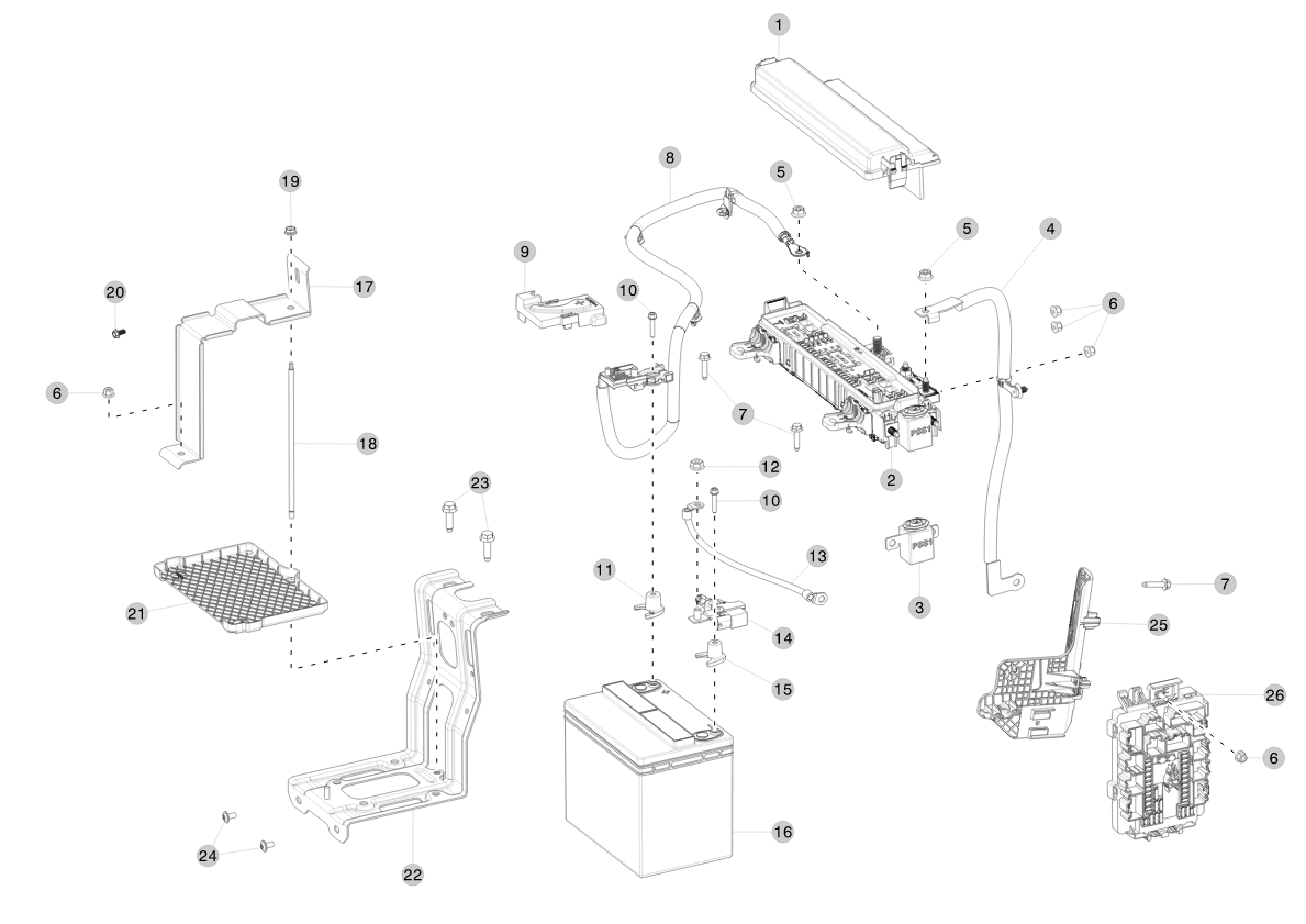 12V BATTERY BRACKET (2 pcs.) – 1028669-00-D