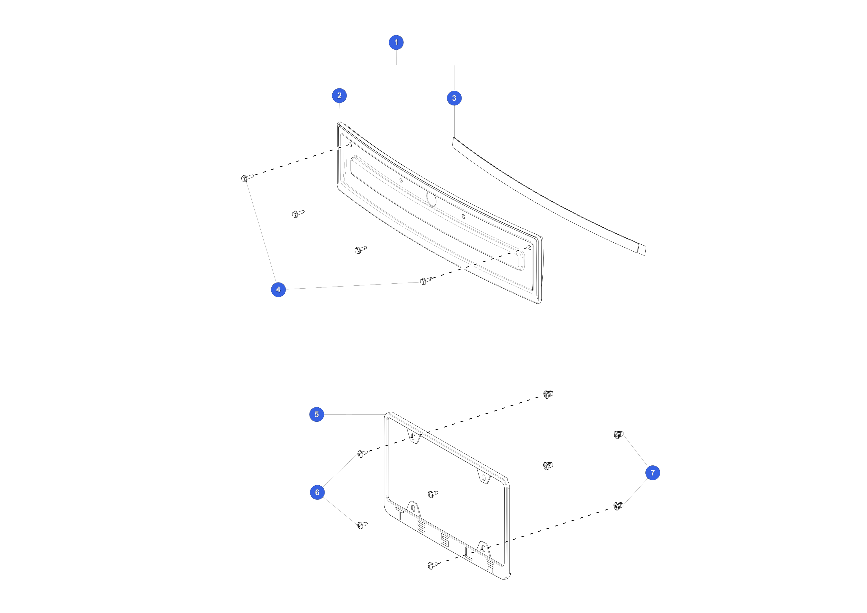 ASSEMBLY FRONT LICENSE PLATE FASTENERS – 1083669-00-A