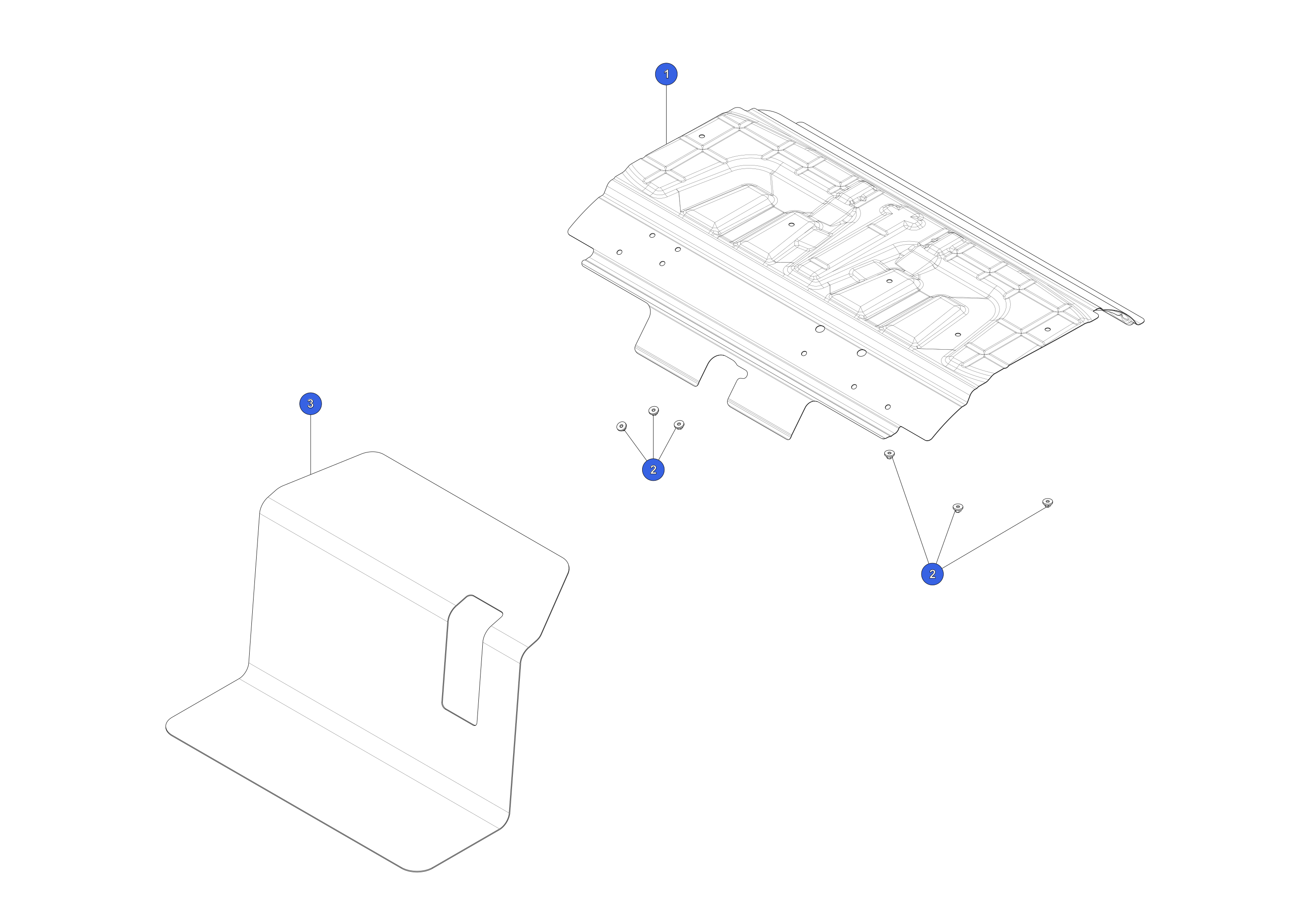 UNDERHOOD APRON ABSORBER - REAR - DUAL MOTOR – 1050488-00-B