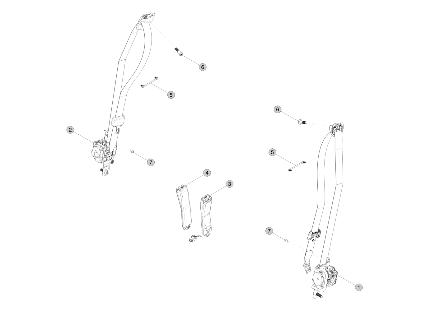 1ST ROW D-RING BOLT, 7/16-20 37L (2 pcs.) – 1016072-00-A
