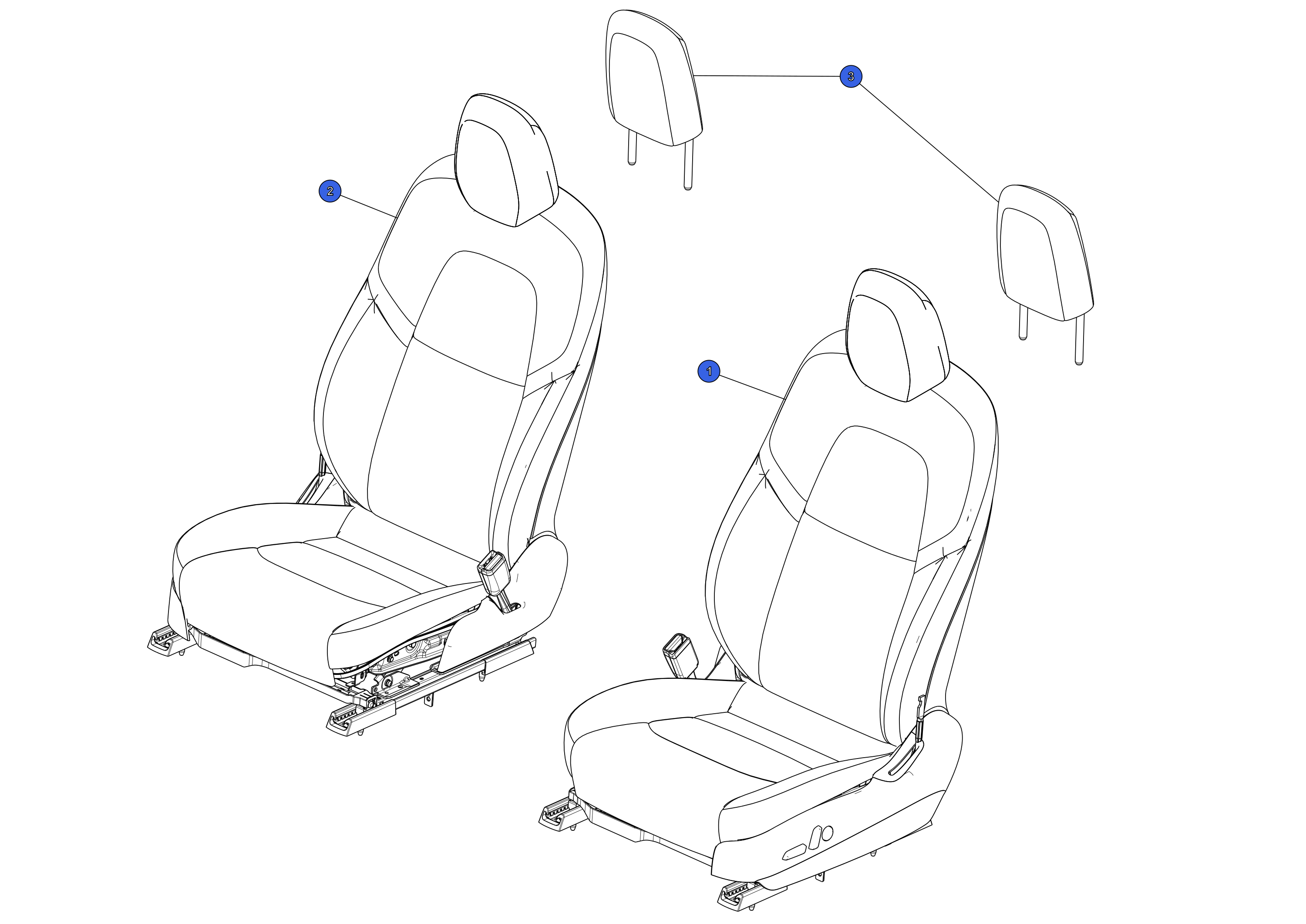 SEATCUSHION LOWER RAIL - RIGHT HAND – 1617990-00-A