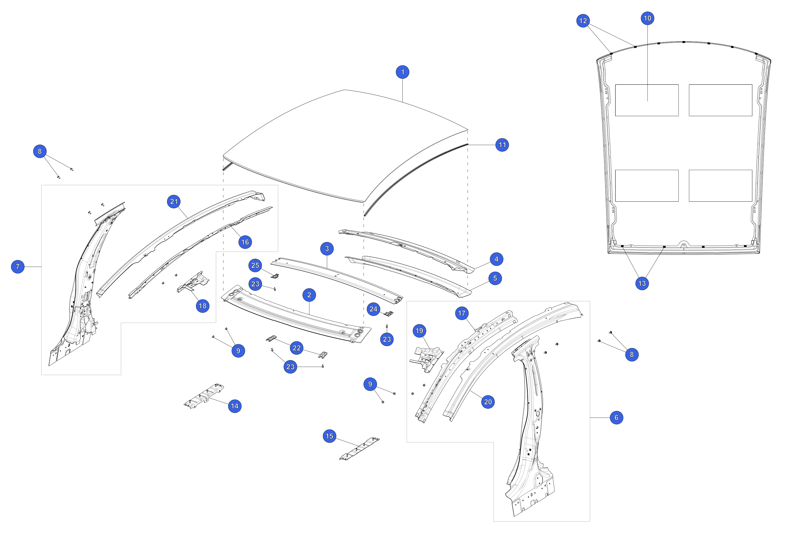 ASSY - B PILLAR COMP LEFT HAND SVC – 1024364-S0-C