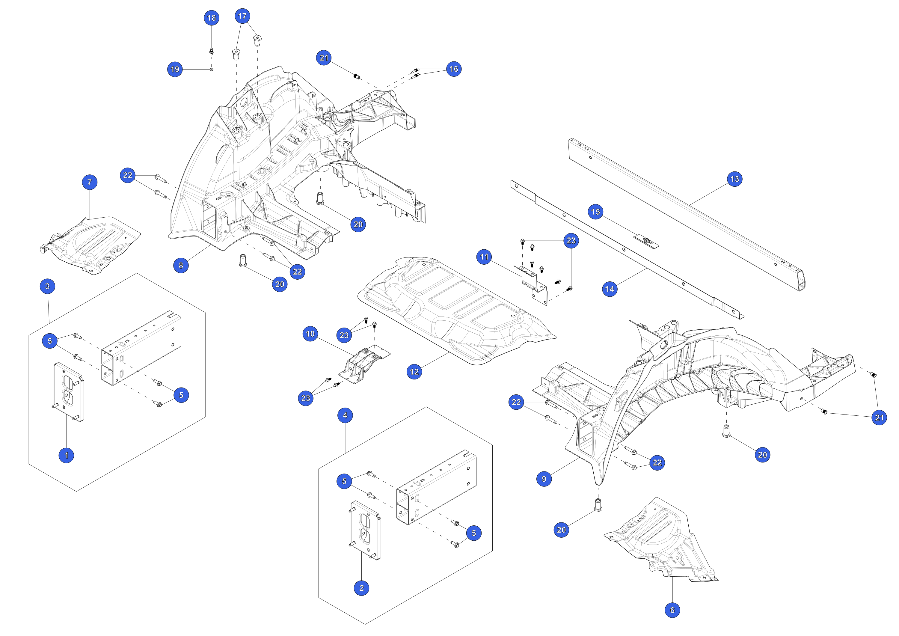 ASSEMBLY - REAR RAIL - LEFT HAND – 1505315-S0-A