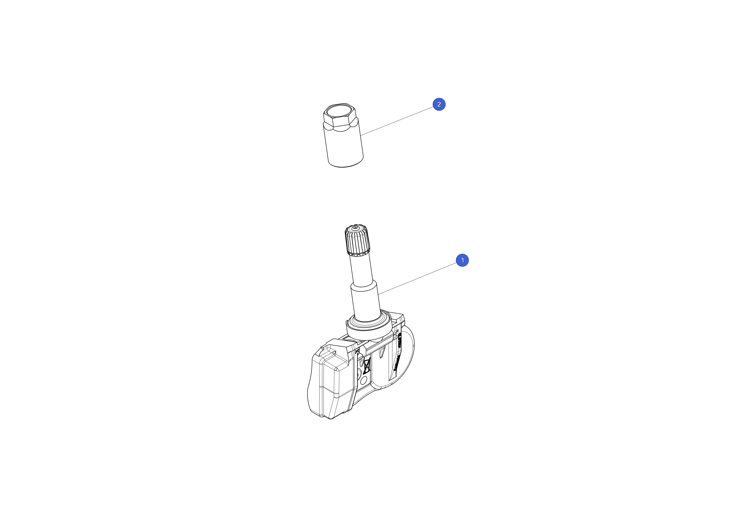 TIRE PRESSURE MONITORING SENSOR - BLUETOOTH - BLACK – 1490701-01-D