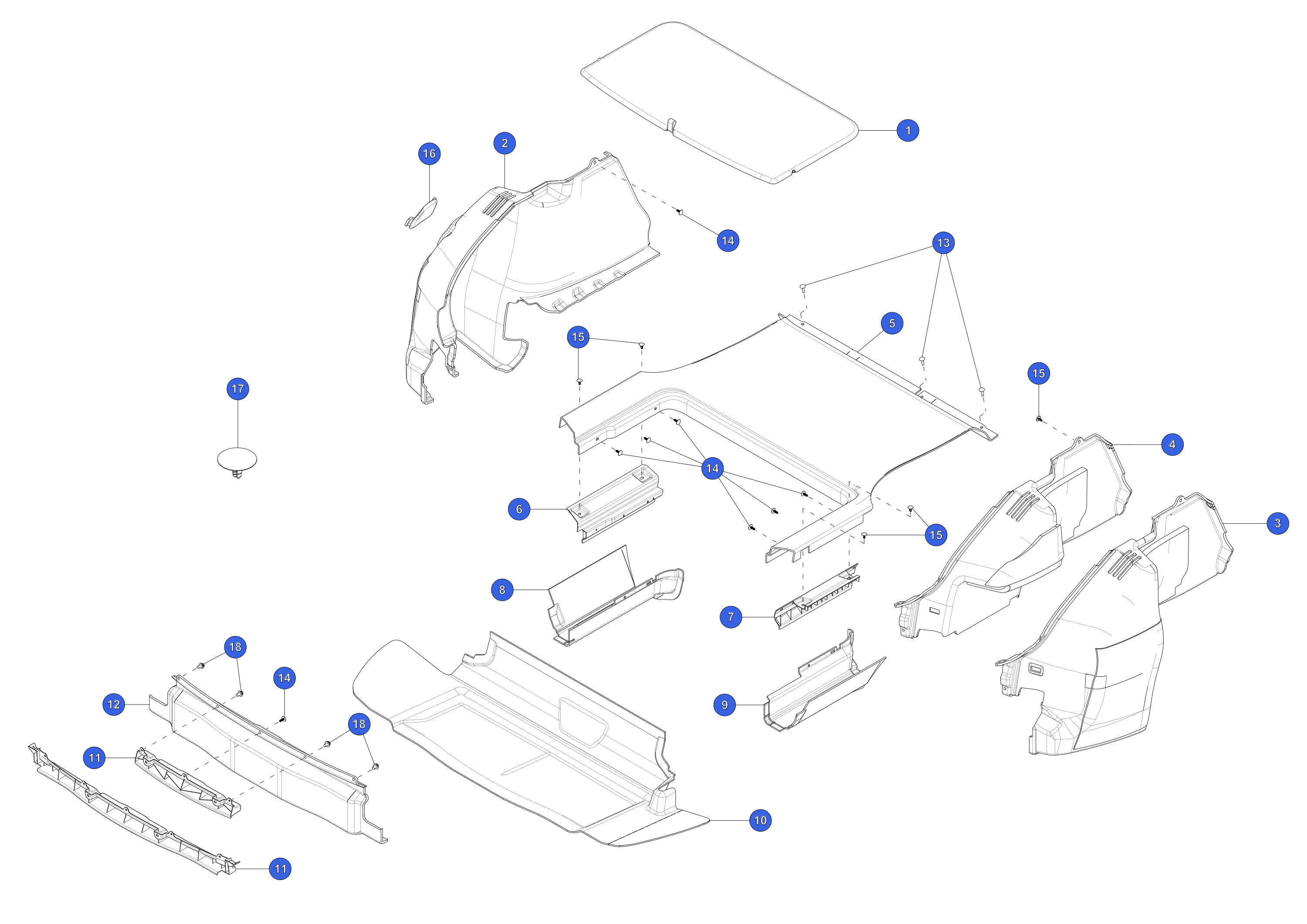 BRKT, TRUNK, REAR – 1009175-00-C