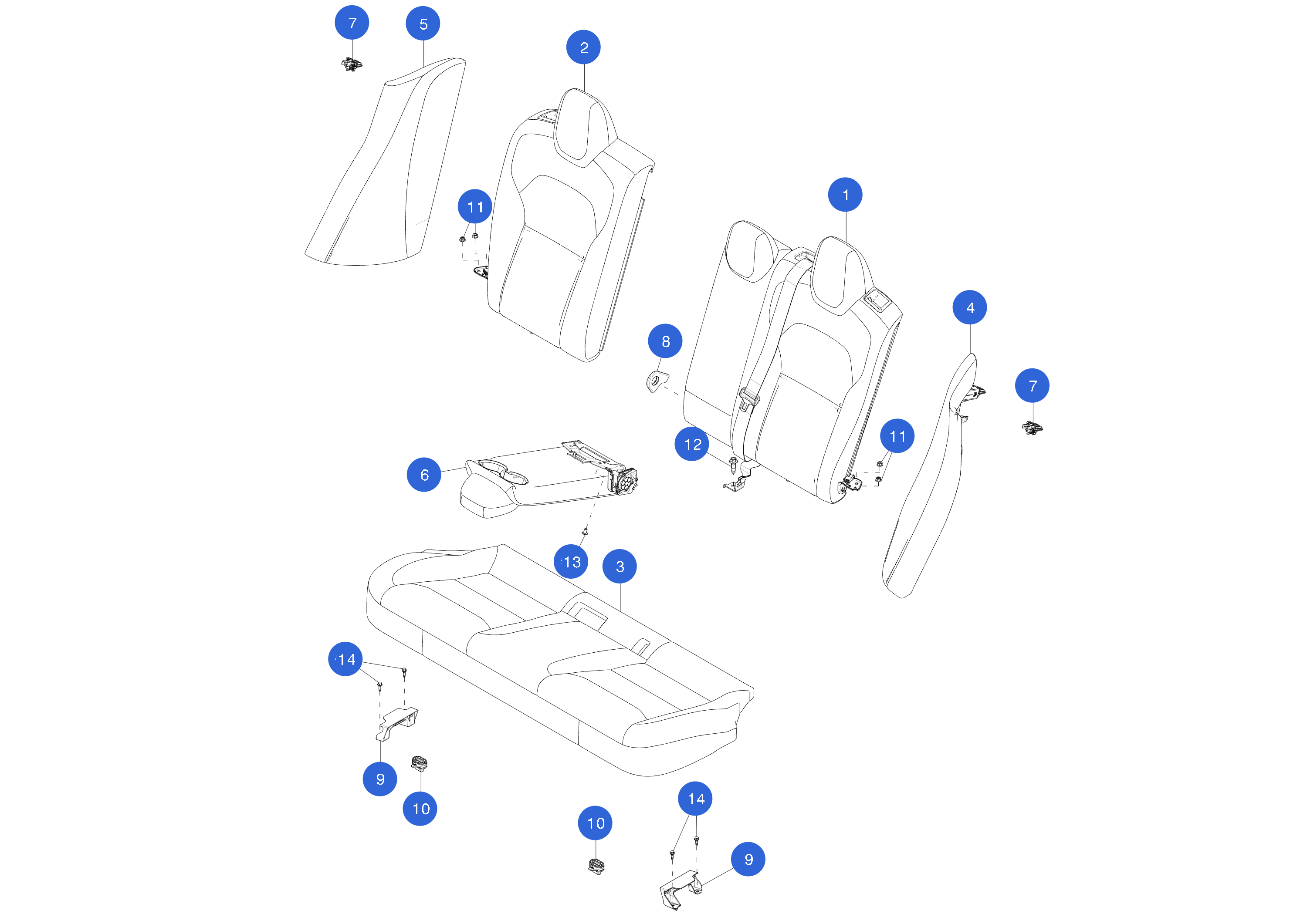 SECOND ROW BOLSTER CLIP (50 pcs.) – 1111033-00-E