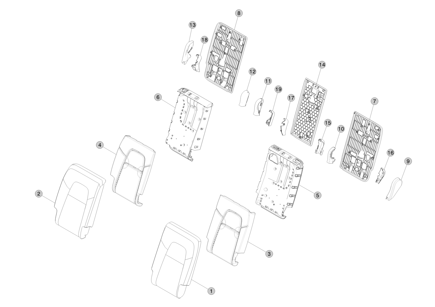 2ND ROW SEAT CUSHION TRIM - BLACK – 1550030-01-B