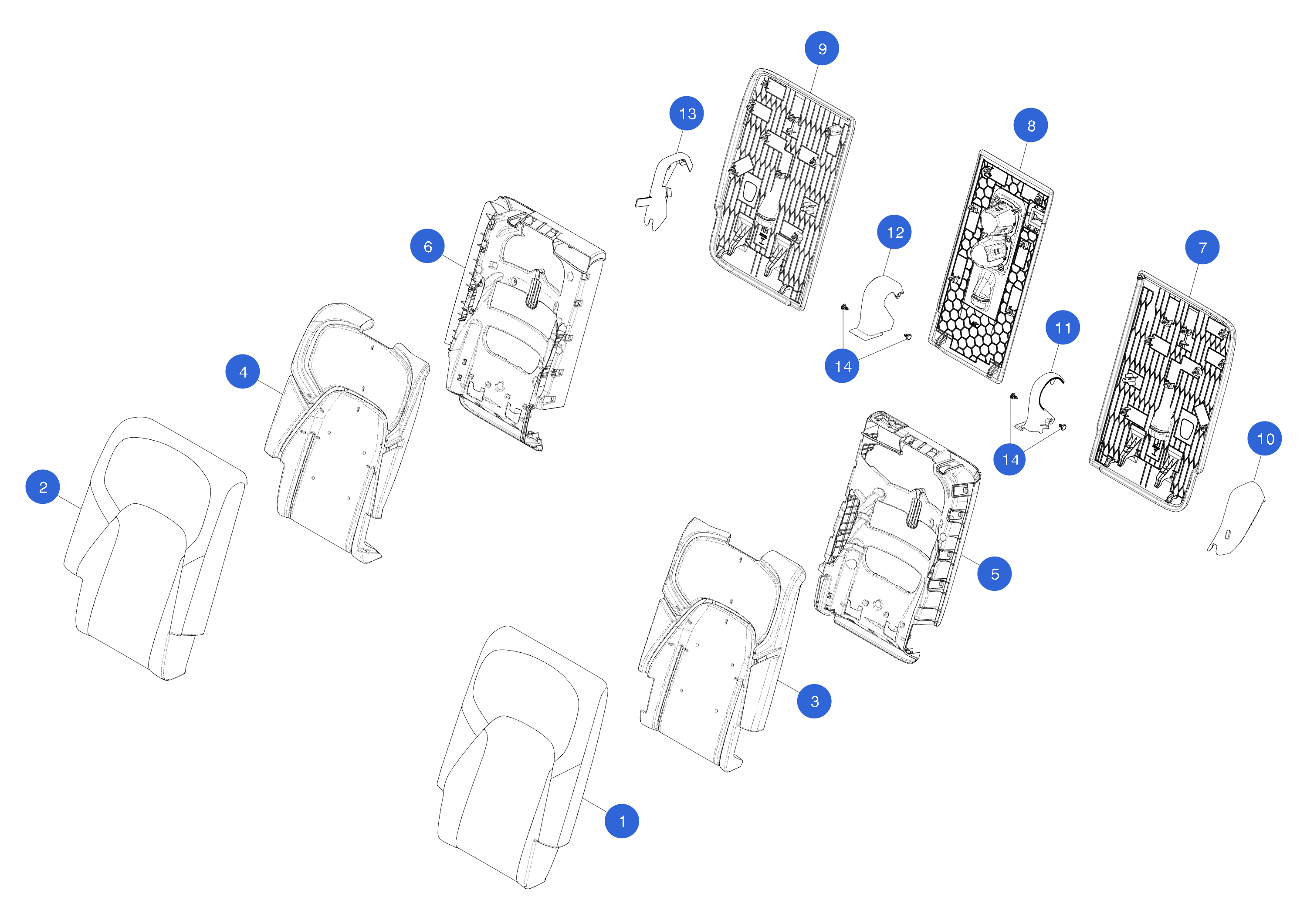 SECOND ROW BACKPANEL - CENTER – 2085733-00-D
