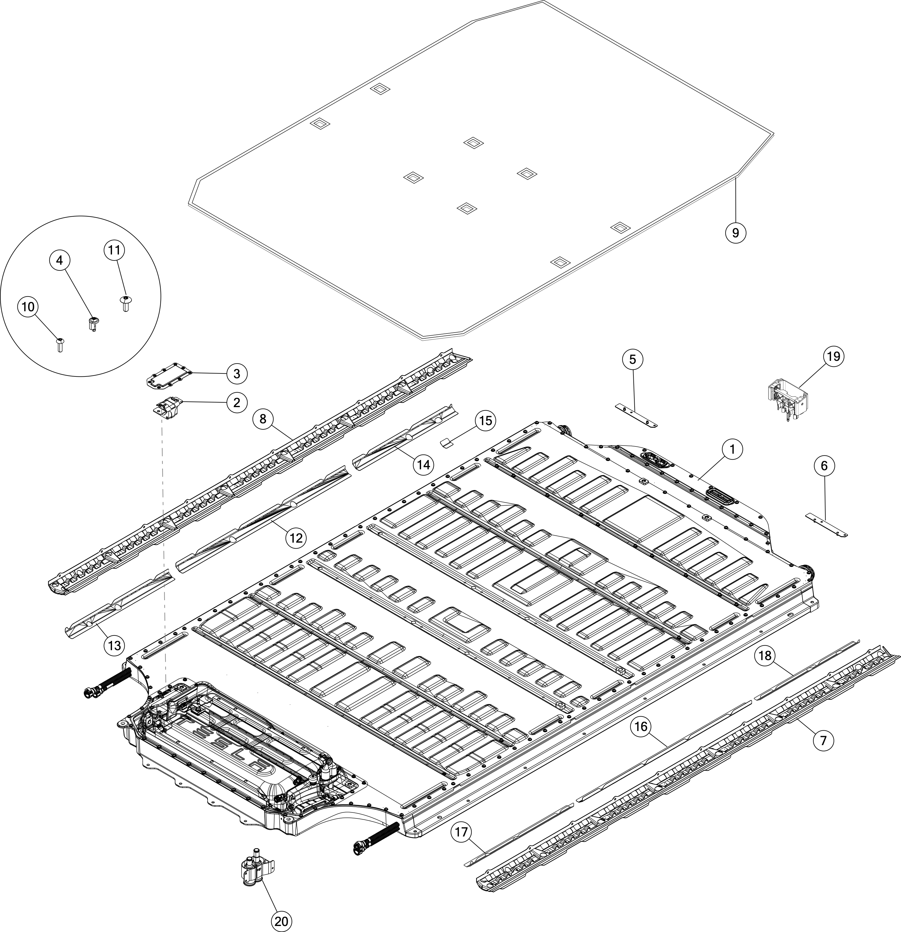 BUS BAR,OUTPUT,NEG,HVBAT,MDLSX – 1048111-00-A