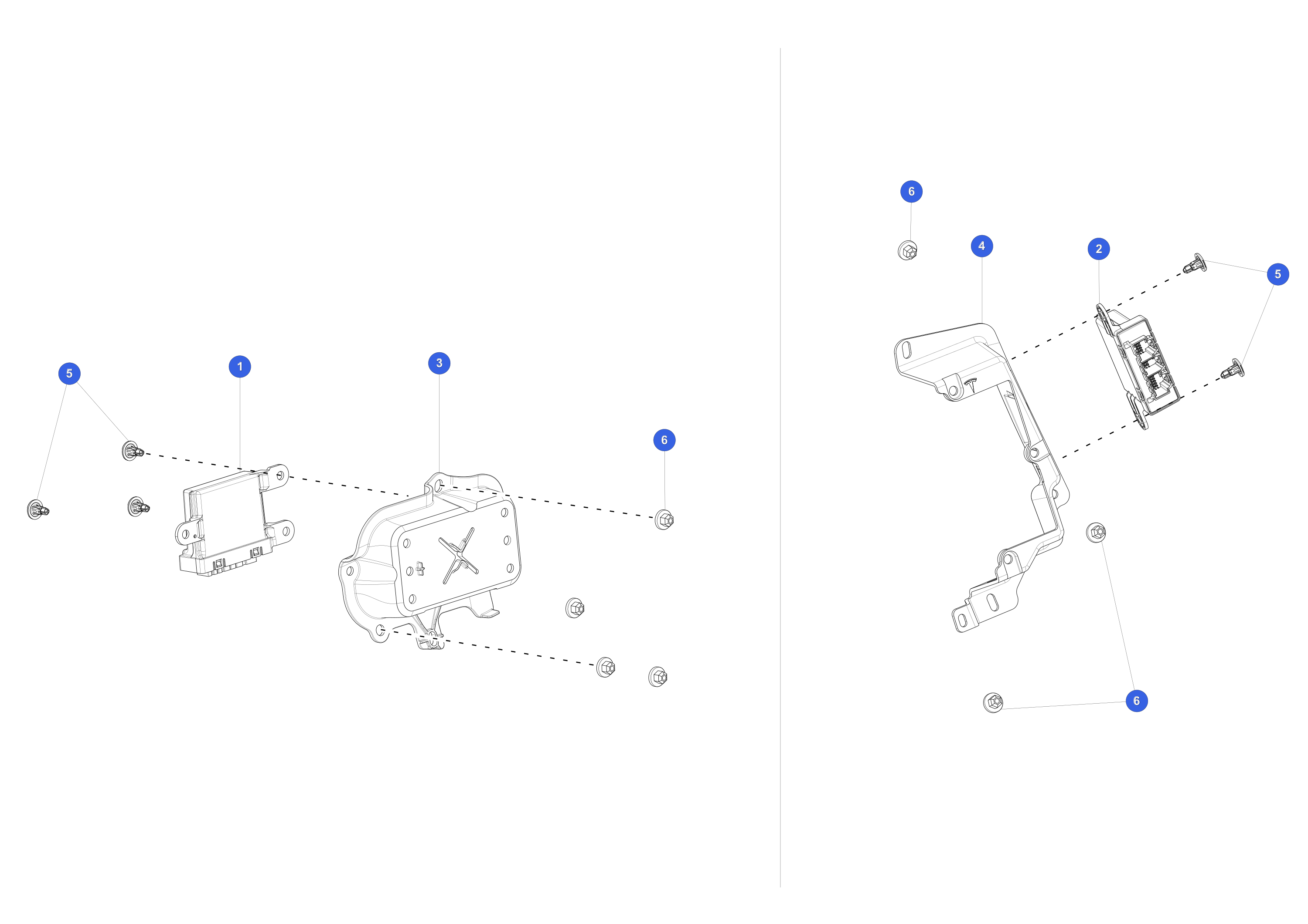 BRACKET, PARK ASSIST/BLINDSPOT ECU (2 pcs.) – 1008903-00-B