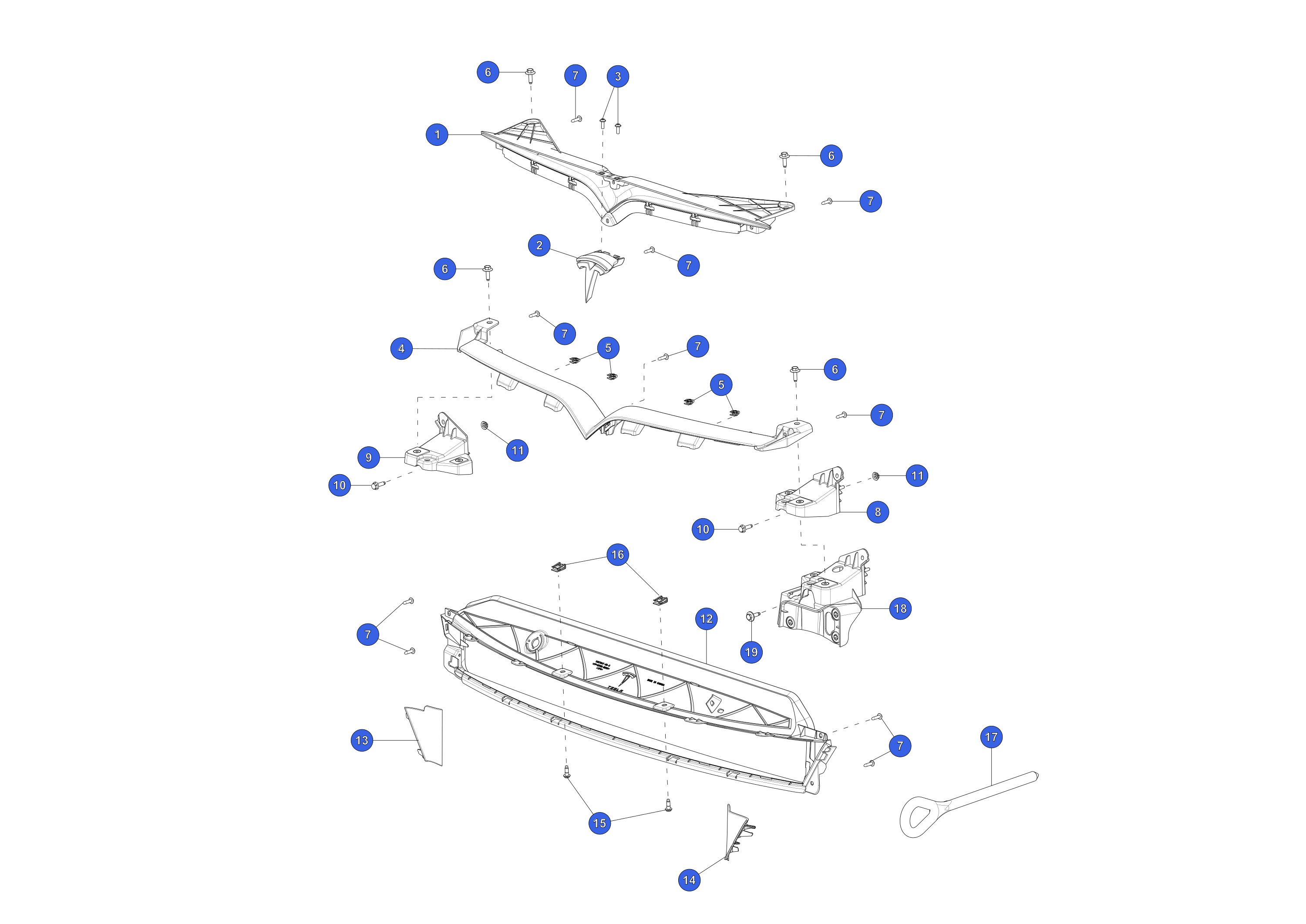 V - BAR SUB ASSEMBLY – 1065233-00-D