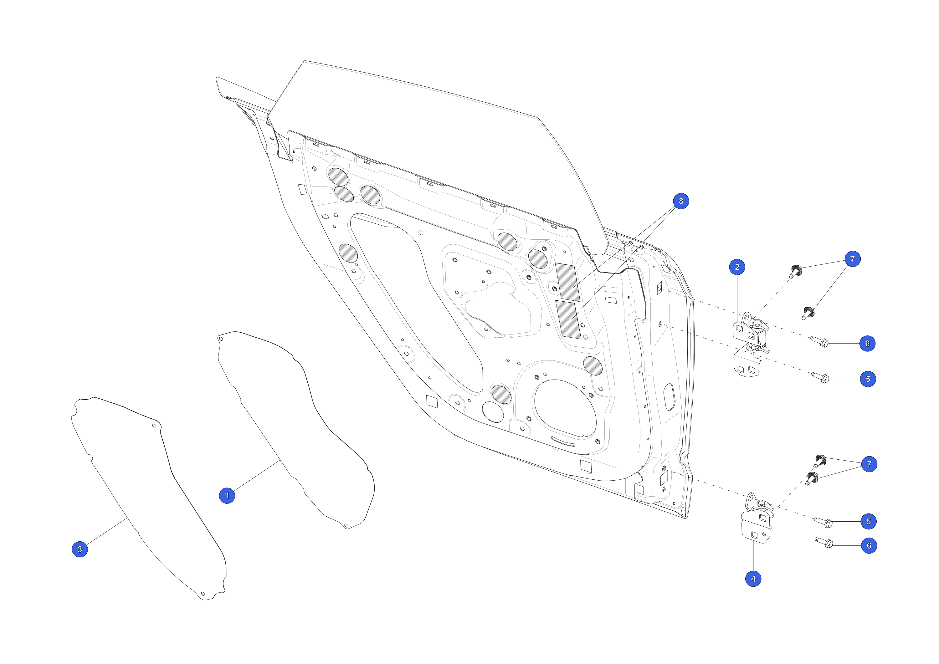 ASY - BRKT BALL STUD RR QTR RIGHT HAND – 1005409-00-A