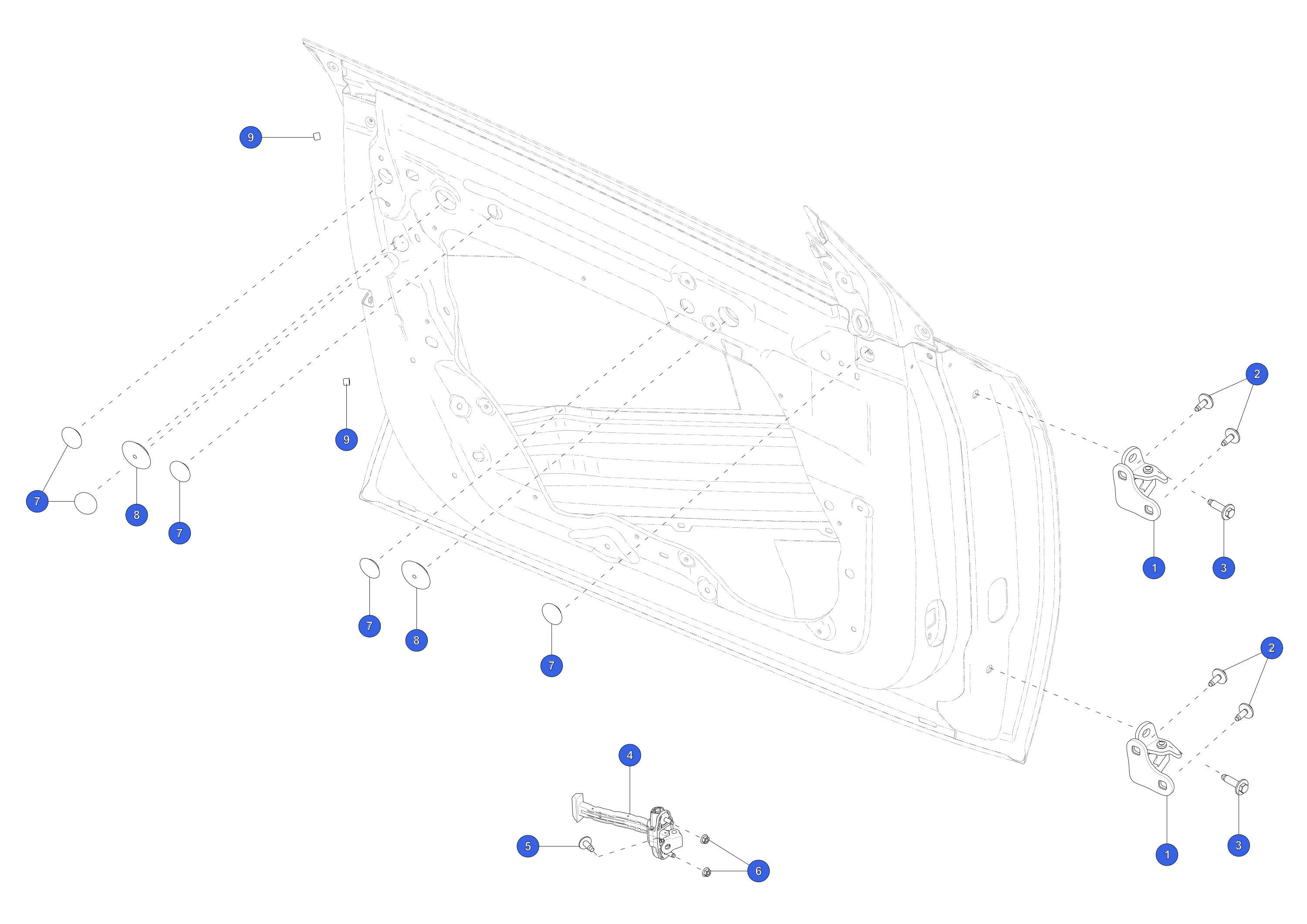 FRONT HINGE - LEFT HAND – 1497492-00-E