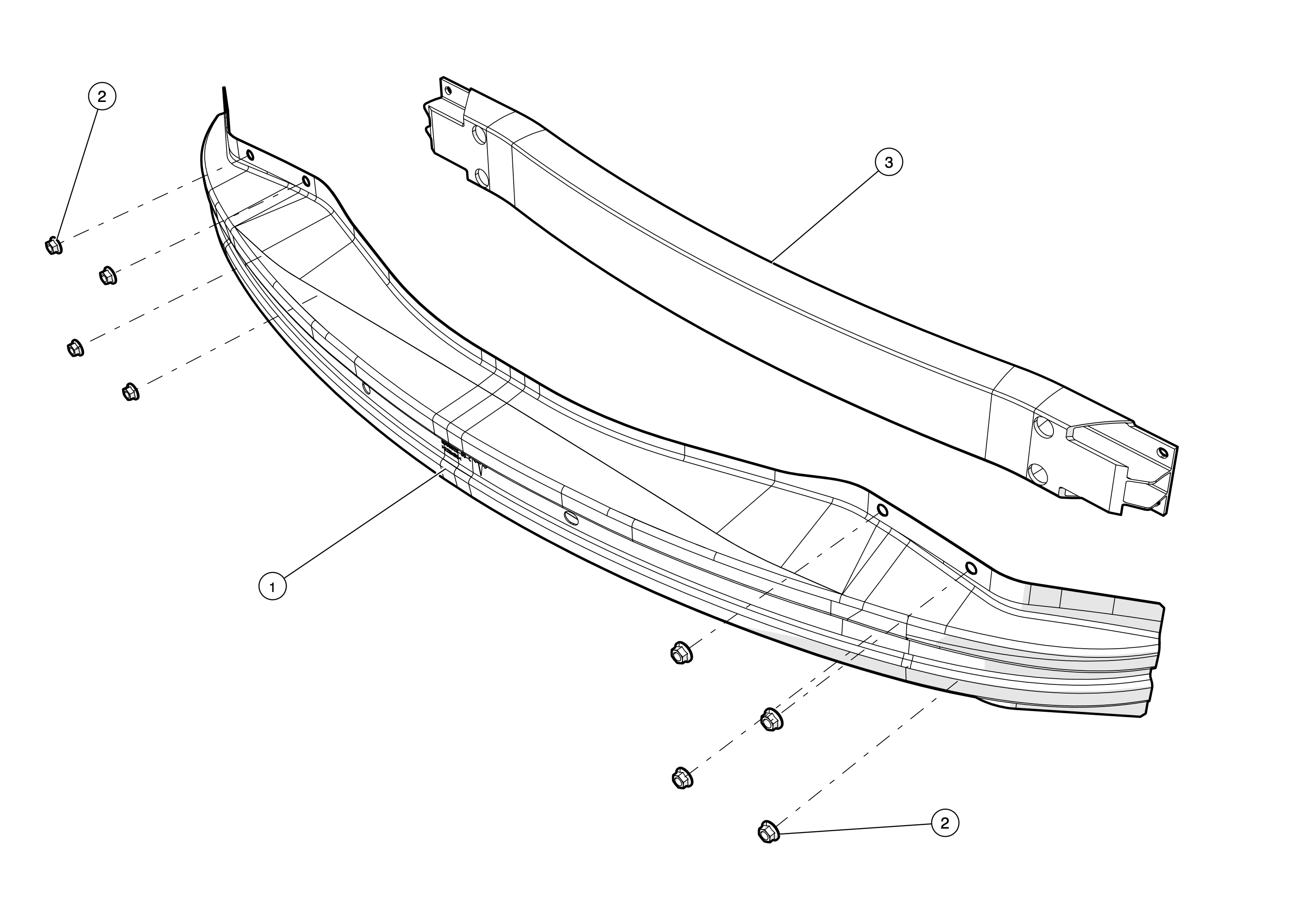 BUMPER BEAM - REAR – 1041685-00-A