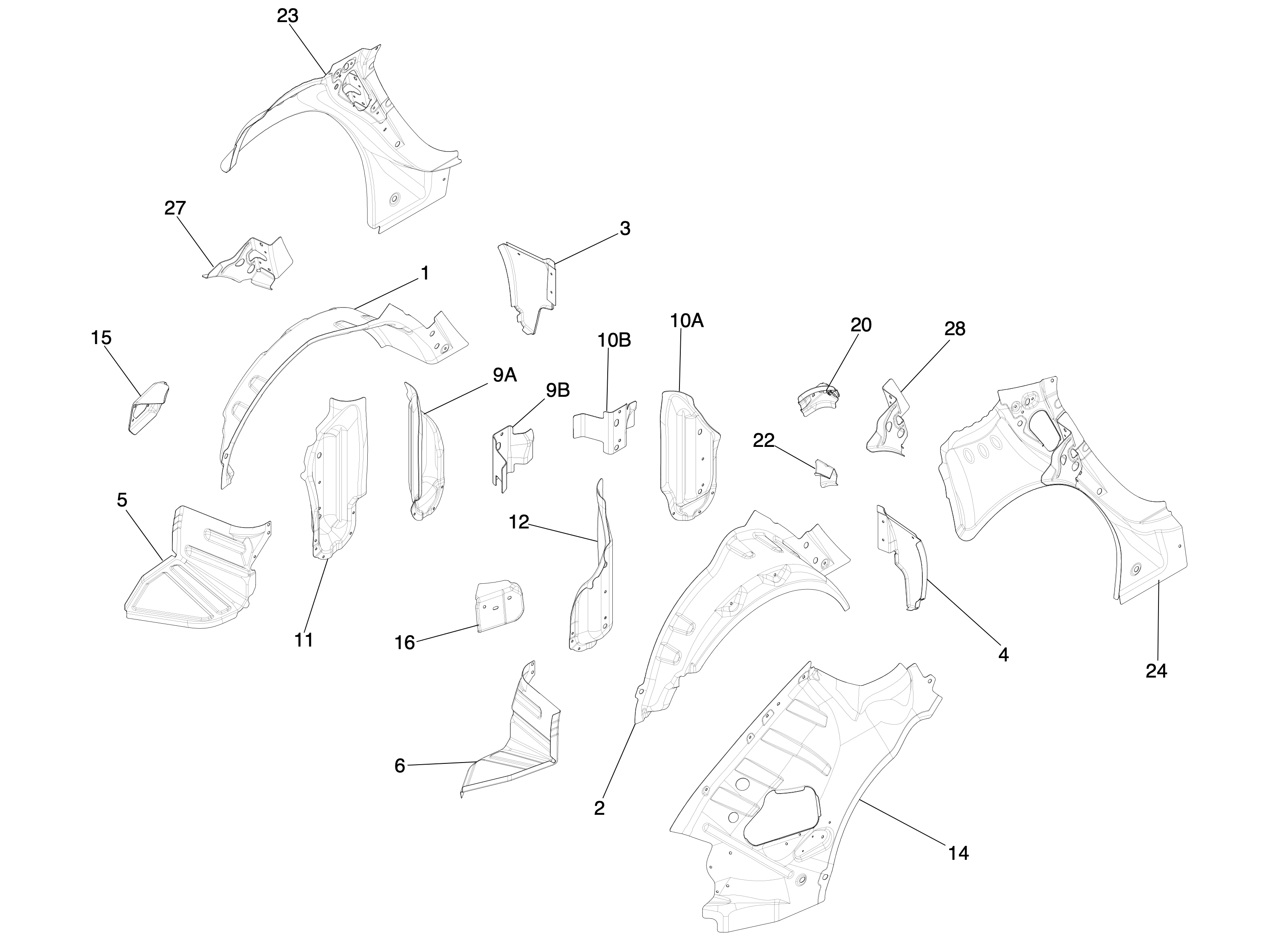 TRUNK FLOOR PANEL EXTENSION REAR LEFT – 6007415-S0-C