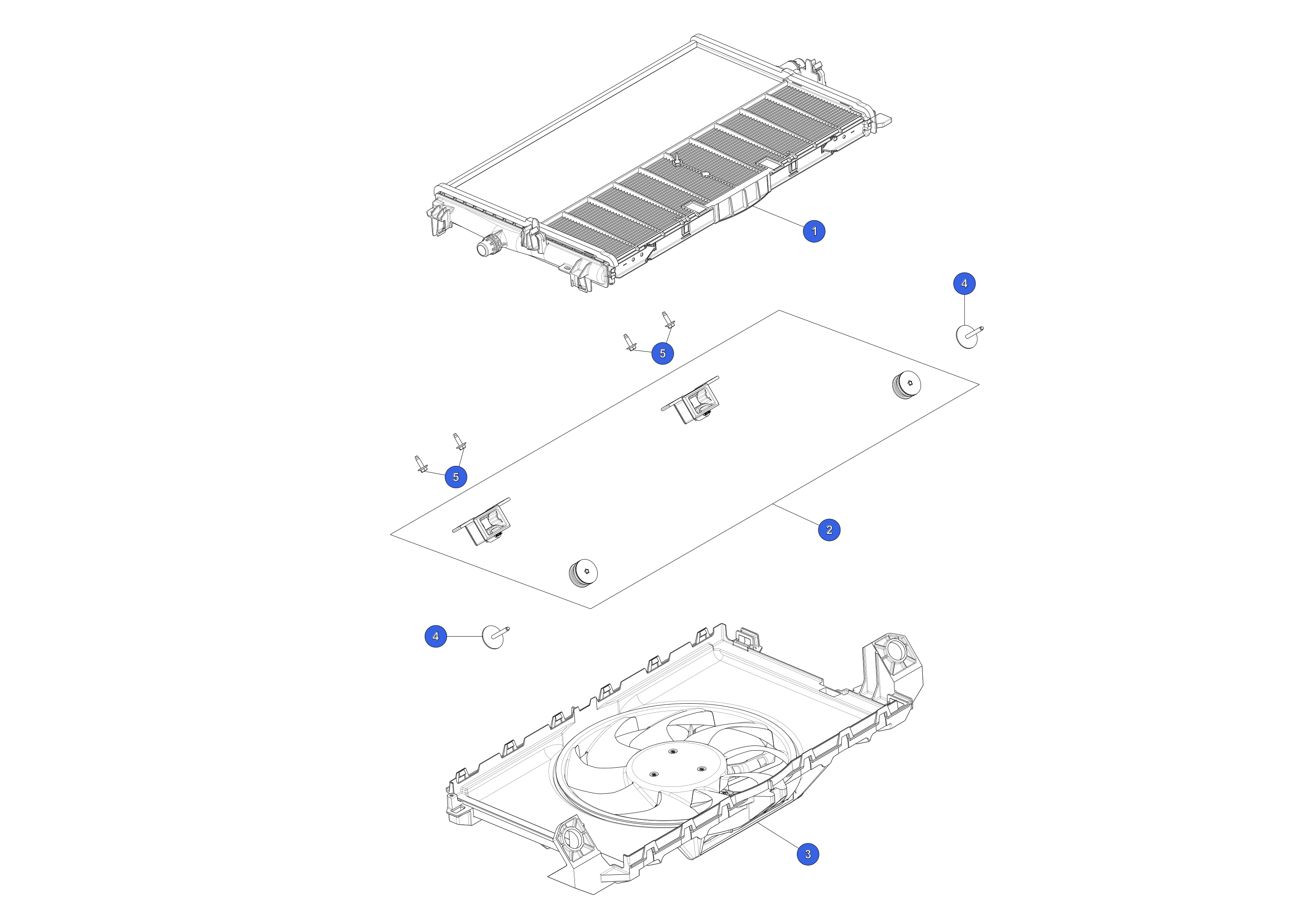 SERVICE ASSEMBLY - COOLING FAN AND SHROUD – 1494179-00-B