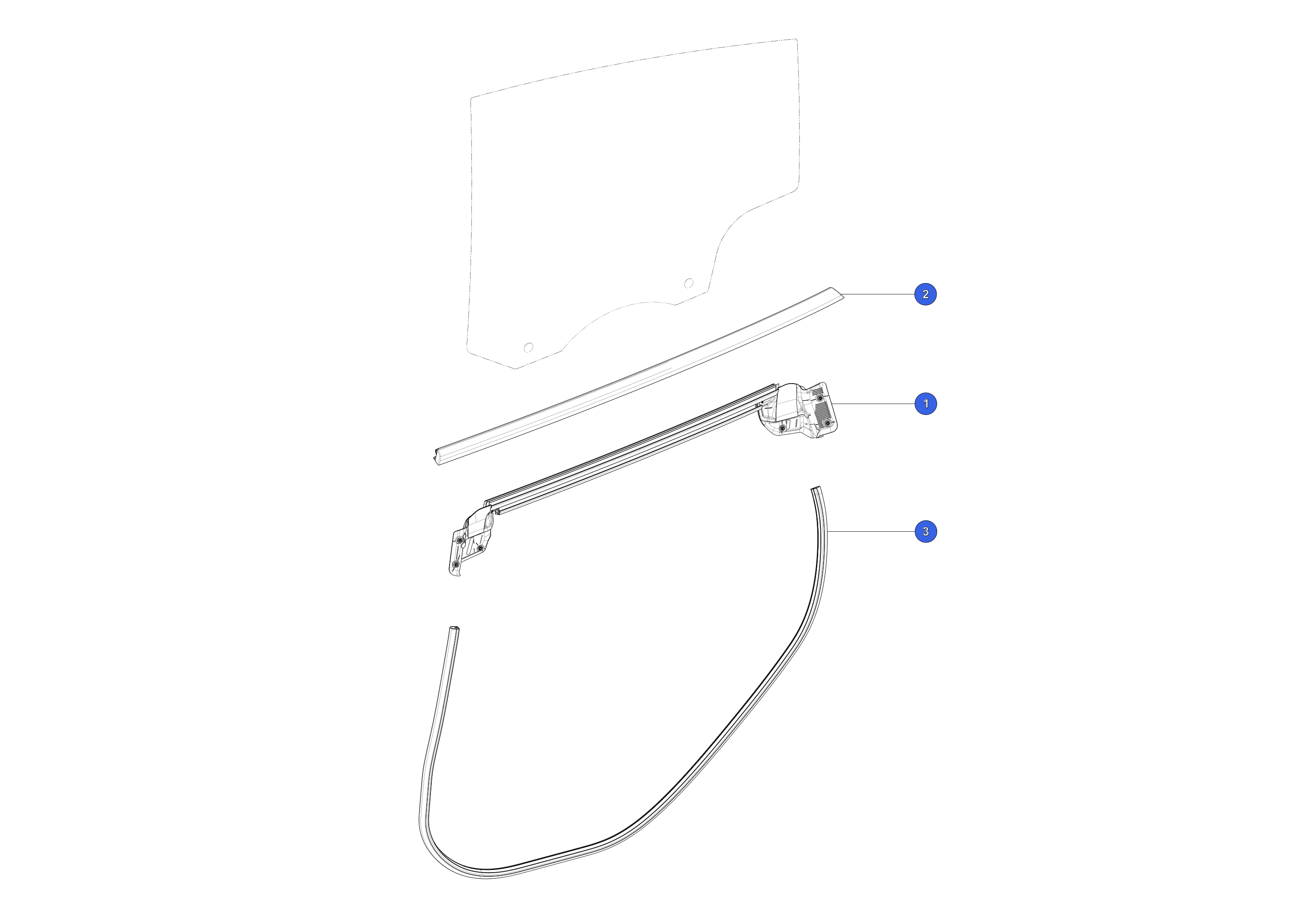 OUTER BELT ASSEMBLY - REAR DOOR - LEFT HAND – 1621170-00-D