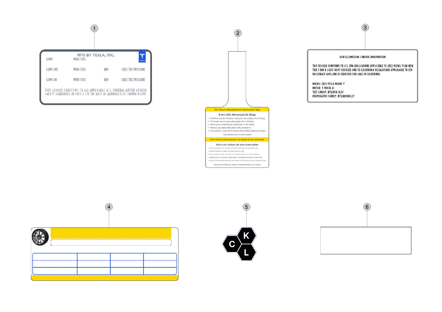 LABEL - CHARGING IDENTIFIERS – 1691926-00-B