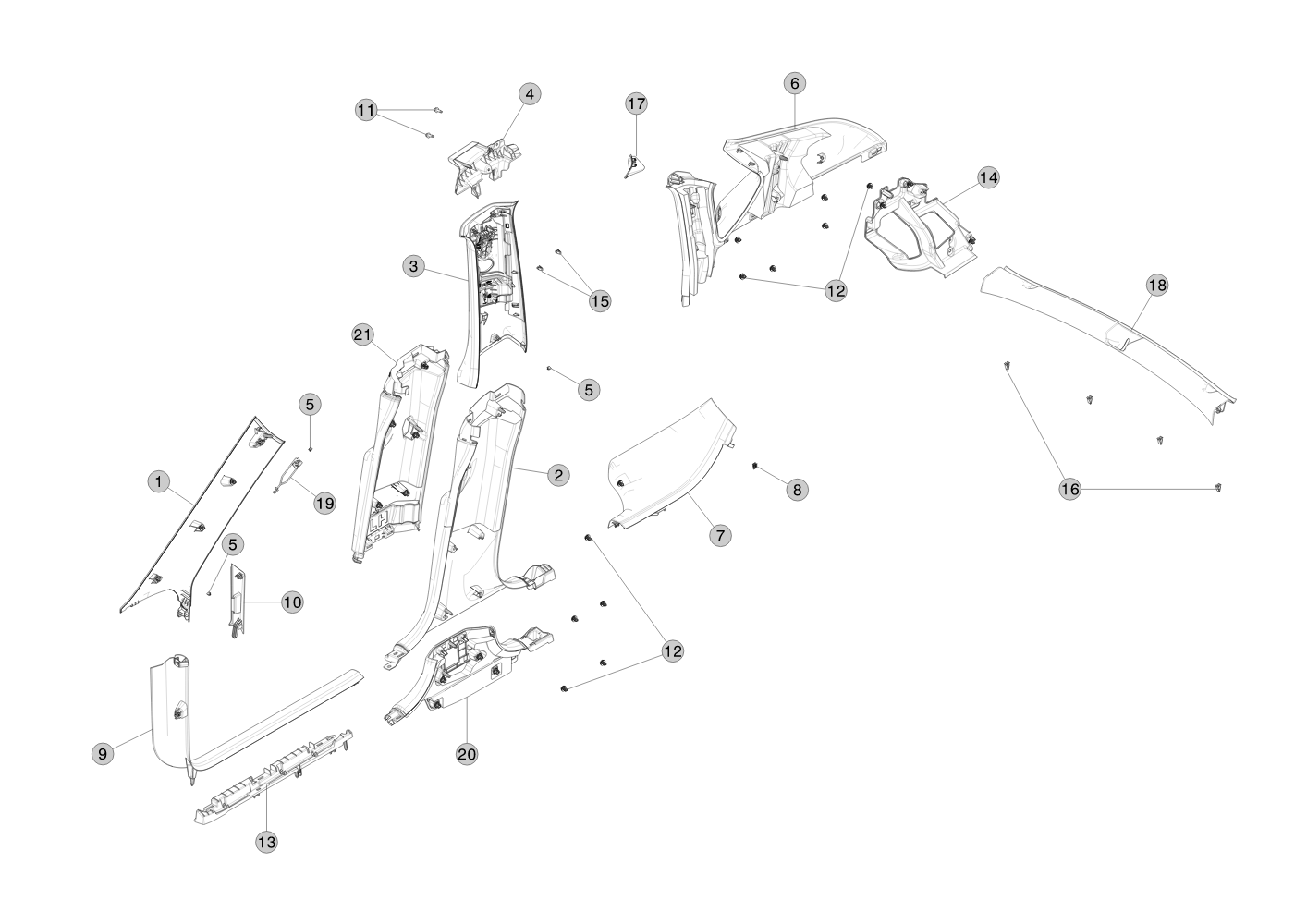 A-PILLAR LOWER 12V BRACKET - RIGHT HAND – 1535936-00-B
