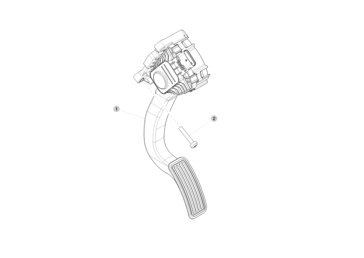 ACCELERATOR PEDAL - LEFT HAND DRIVE - BASE – 1044695-00-A