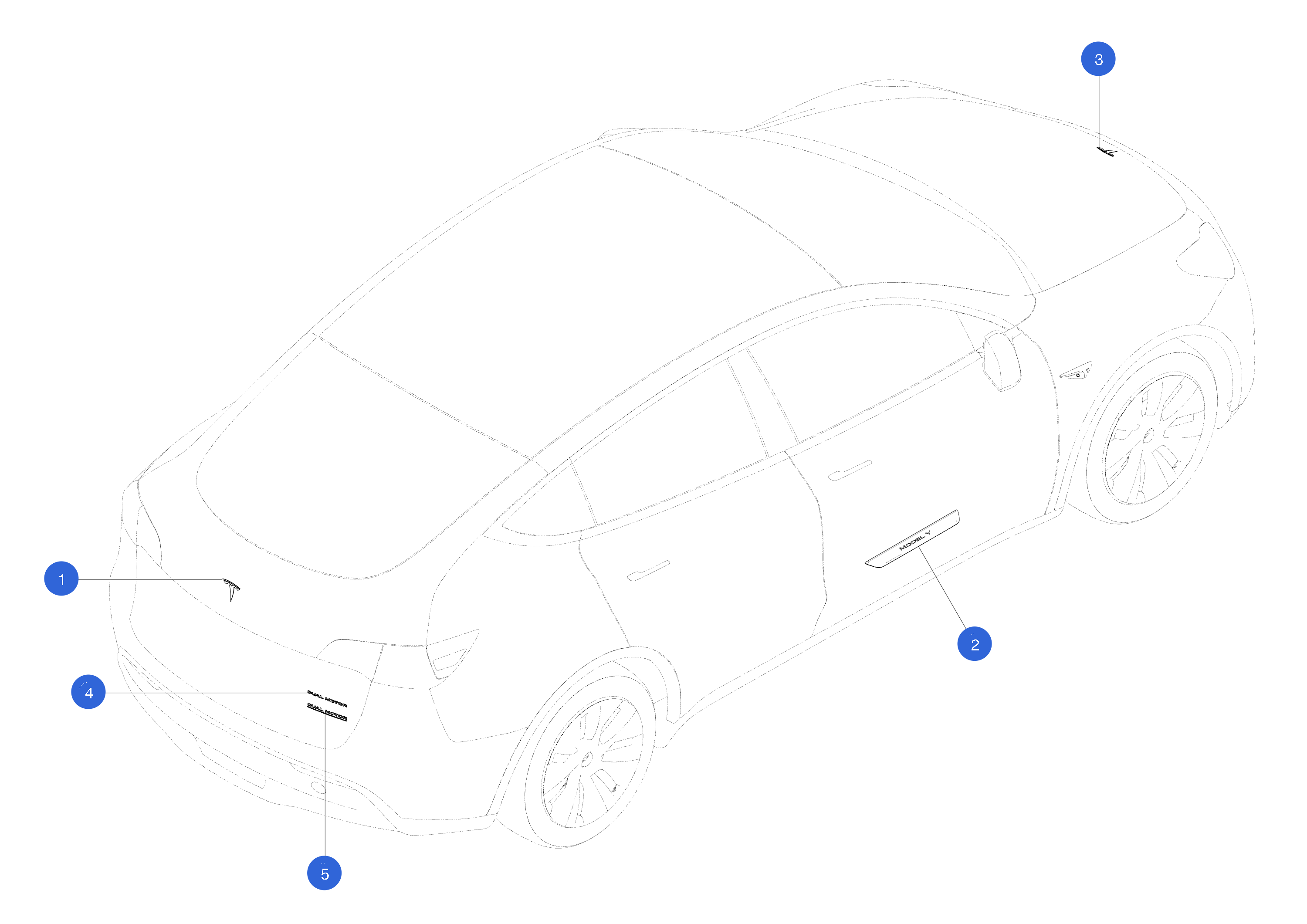 DUAL MOTOR PERFORMANCE BADGE (1 pcs.) – 1484849-00-B