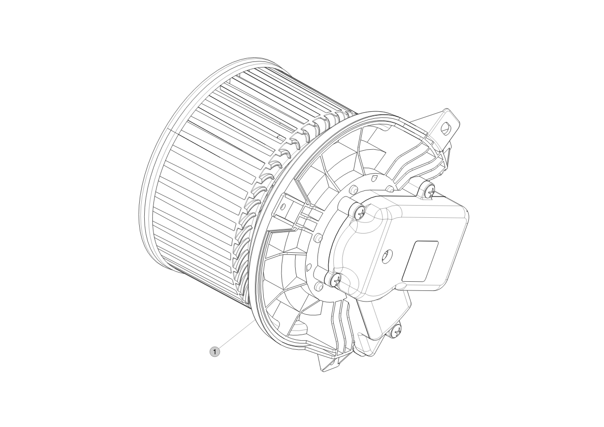 HVAC, BRUSHLESS BLOWER MOTOR ASSY, – 1107669-00-B