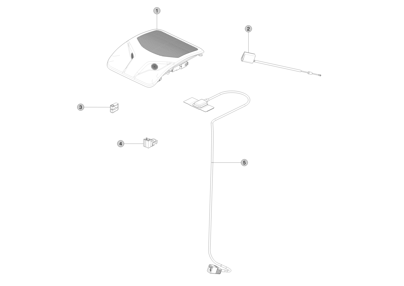 ASSEMBLY COMPLETE - OVERHEAD CONSOLE - INTRSN SNSR BLACK (1 pcs.) – 1021099-02-C