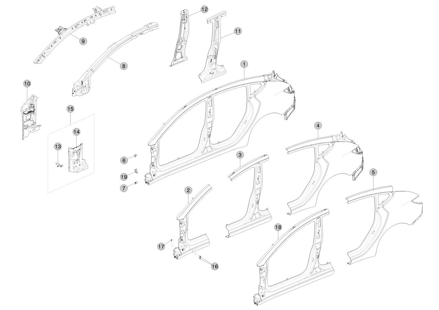 ASY  B PLR BODY SIDE OTR LEFT HAND – 1504887-SC-B