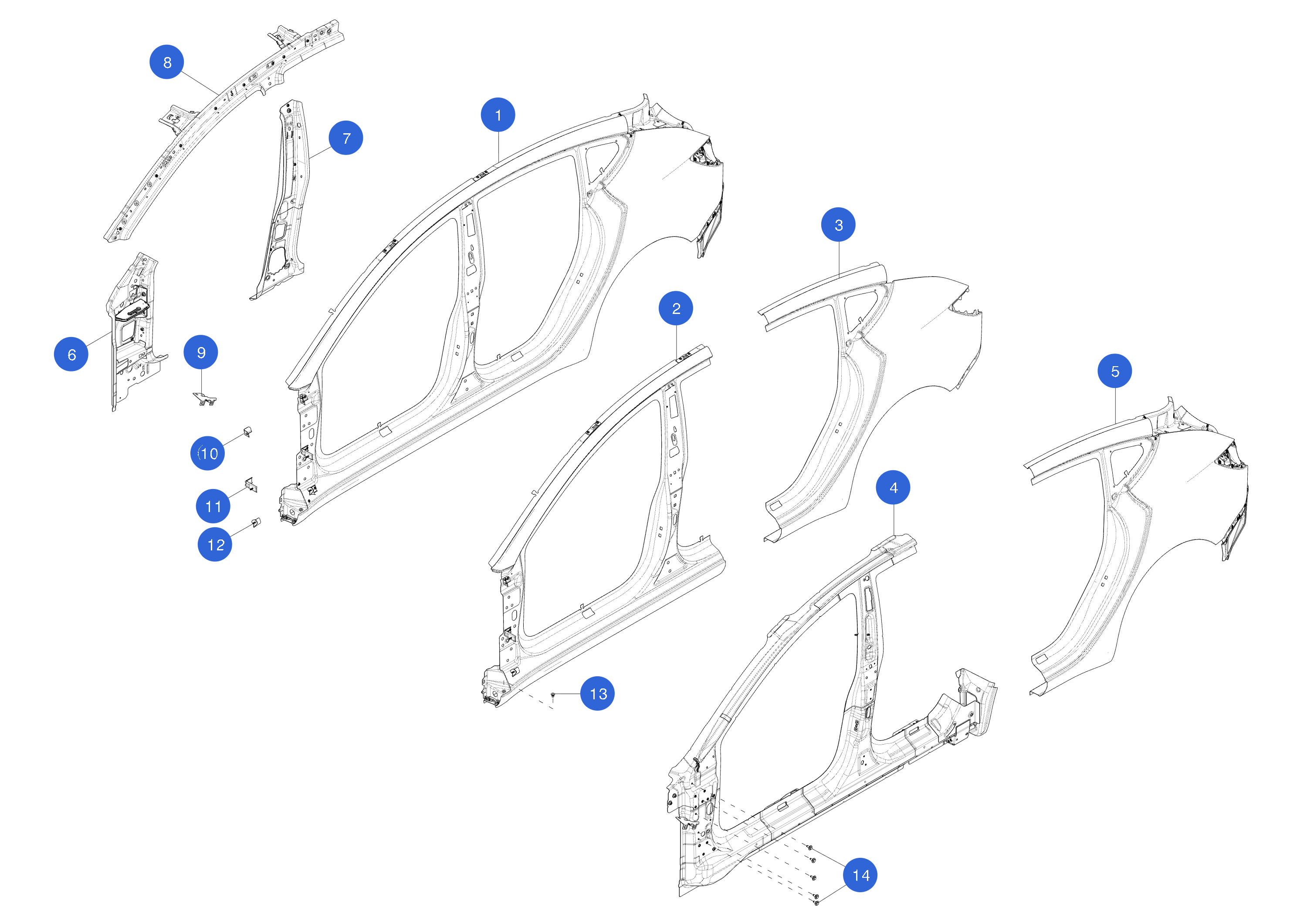 REINFORCEMENT - SHOTGUN TO A PILLAR - RIGHT HAND – 1088574-SC-D
