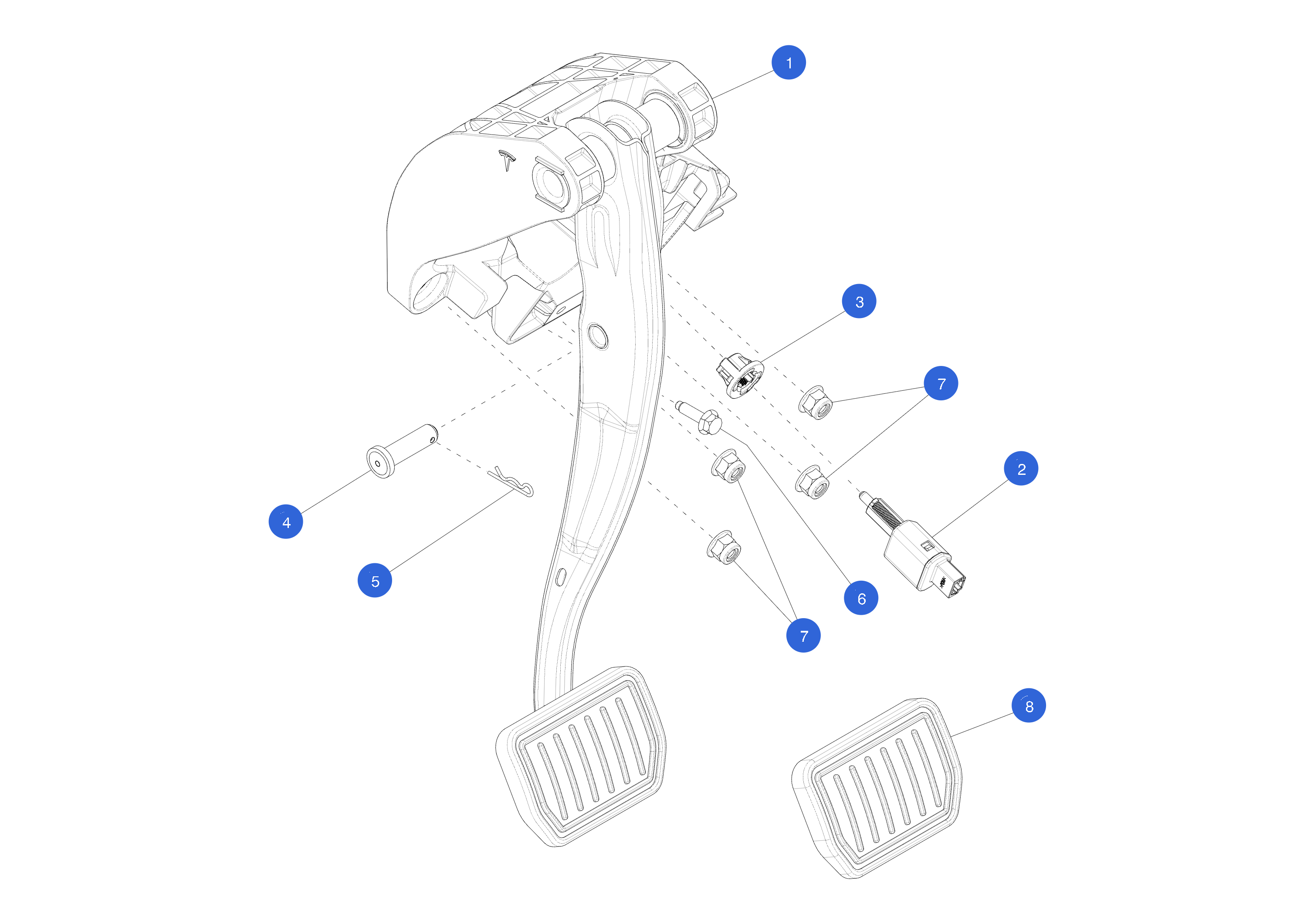 BRAKE PEDAL ASSEMBLY - PERFORMANCE (1 pcs.) – 1188691-51-A