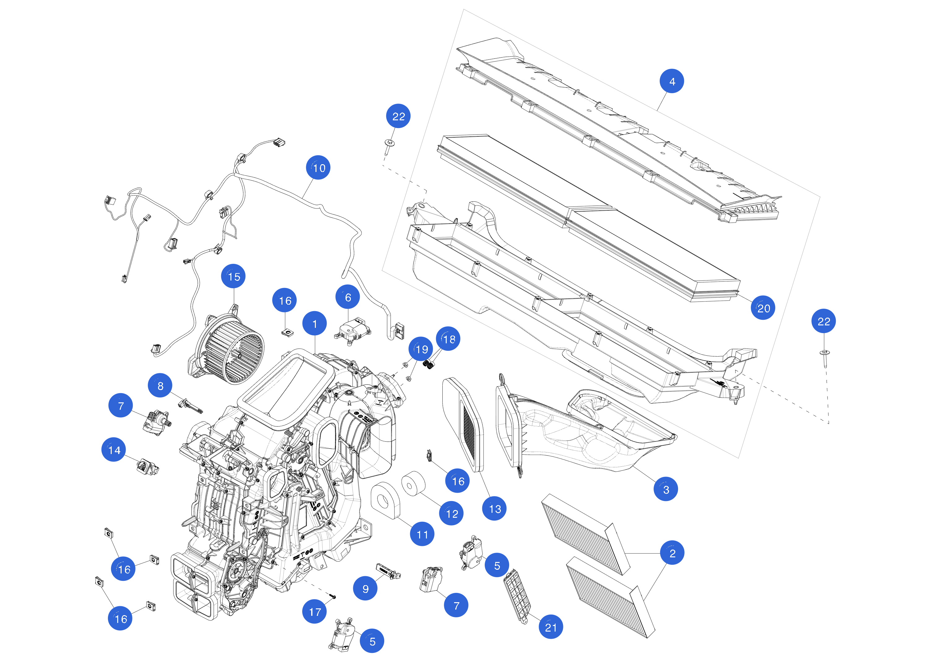 HVAC MODULE ASSEMBLY (1 pcs.) 1 – 1494714-20-J
