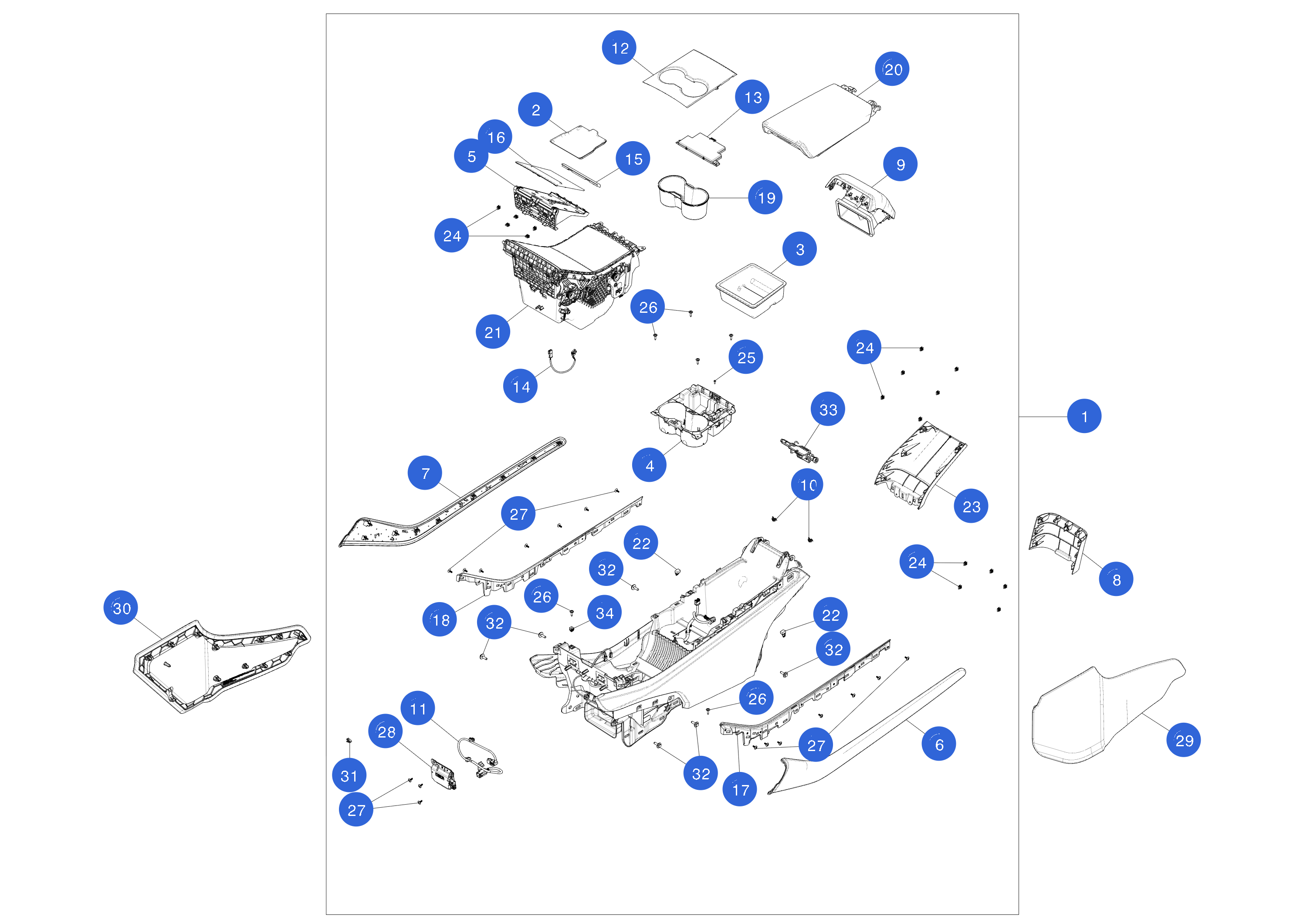 CONSOLE SIDE PANEL RIGHT HAND (1 pcs.) – 1493062-01-E