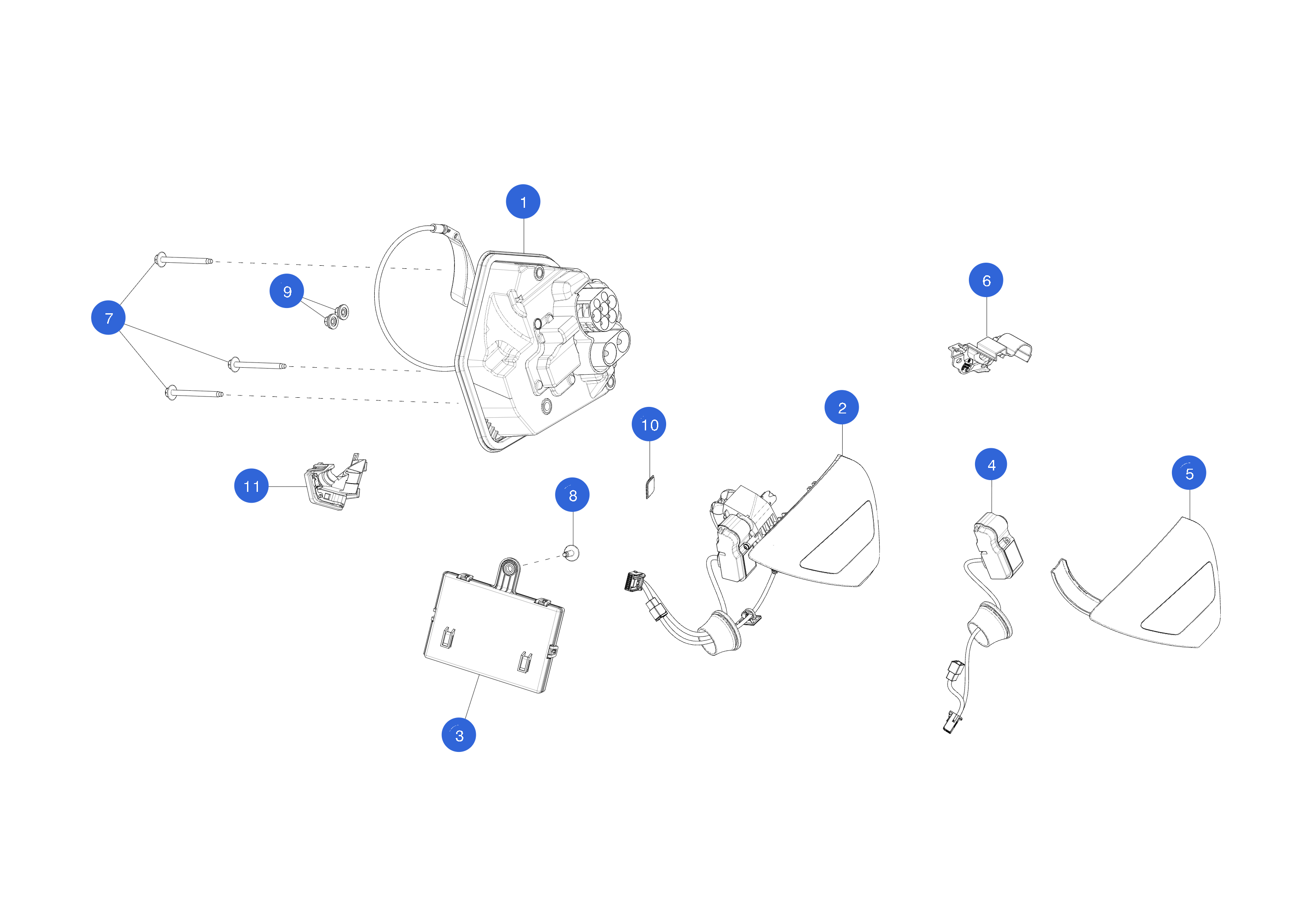 CHARGE PORT DOOR SERVICE KIT (1 pcs.) – 1448344-00-C