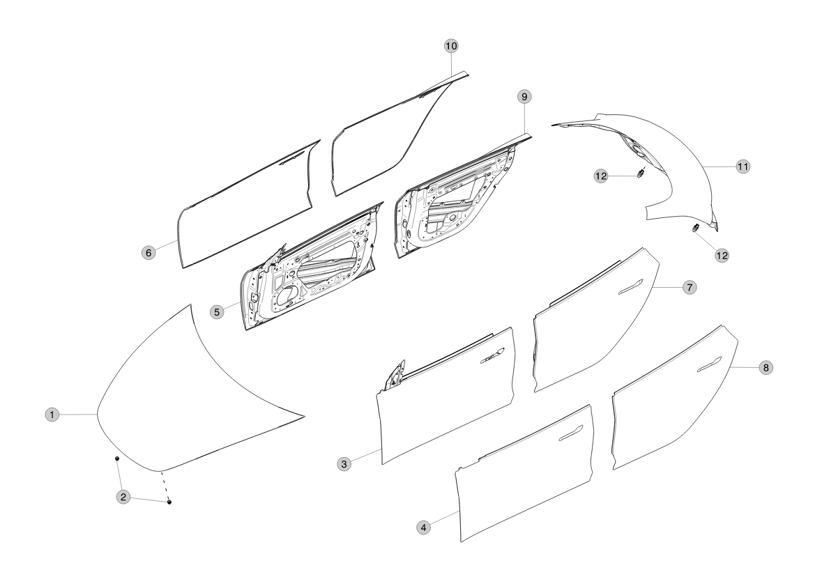 ASSEMBLY - REAR DOOR - RIGHT HAND – 1081440-E0-C