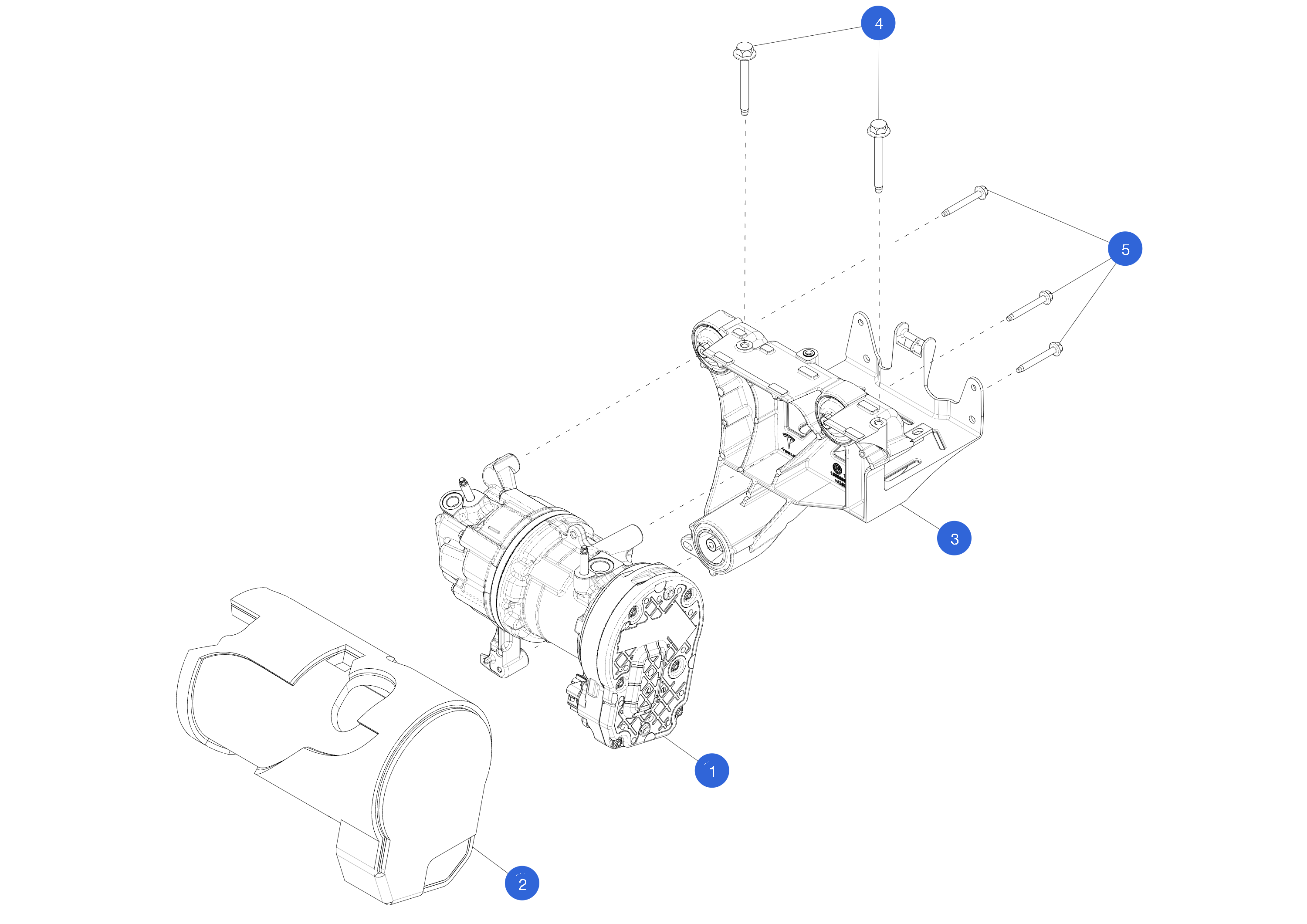 BRACKET ASSEMBLY - AC COMPRESSOR (1 pcs.) – 1506443-00-E
