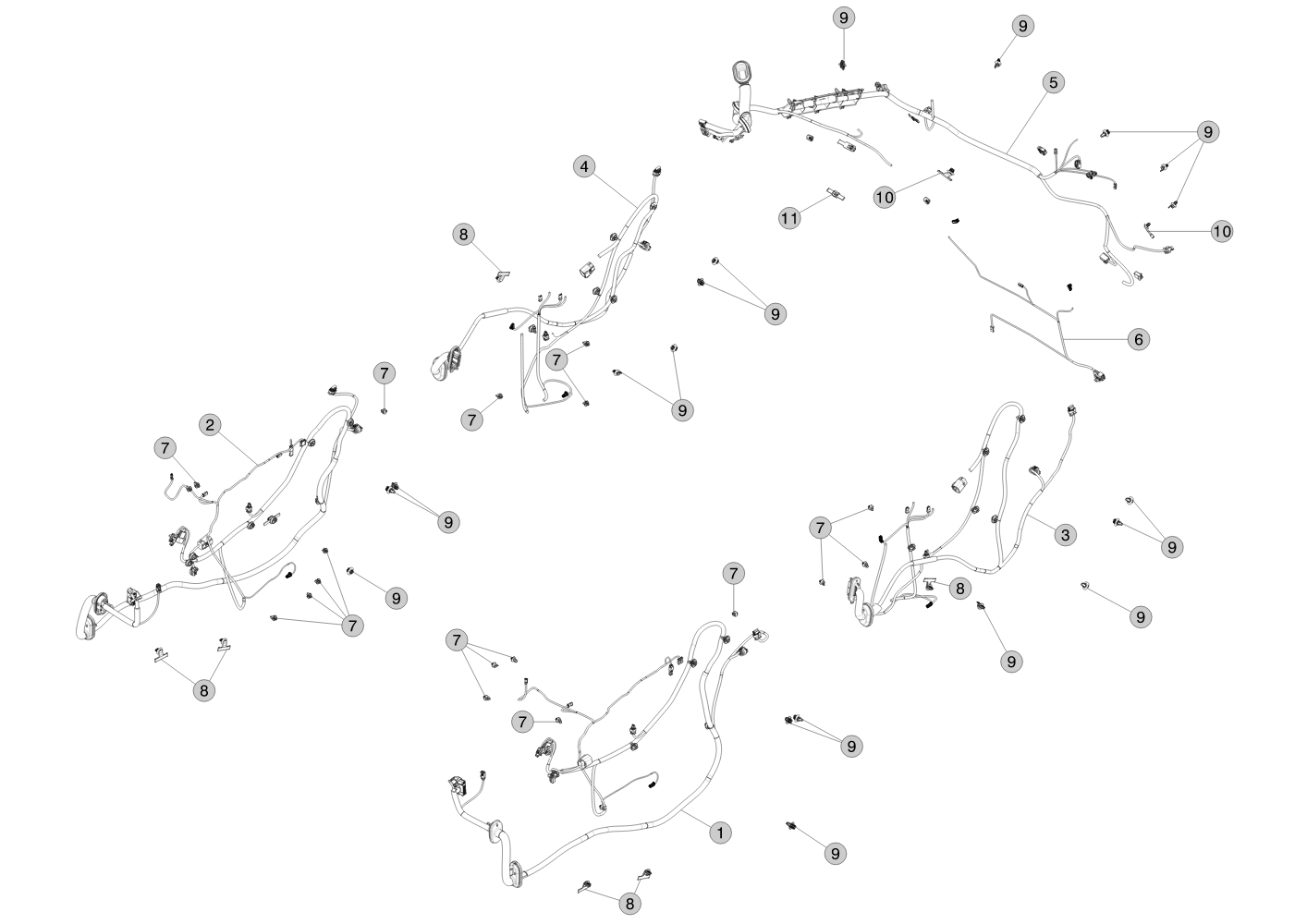 12V, CONN HOLDER, FRNT DRS HRNS INLINES (2 pcs.) – 1117276-00-B