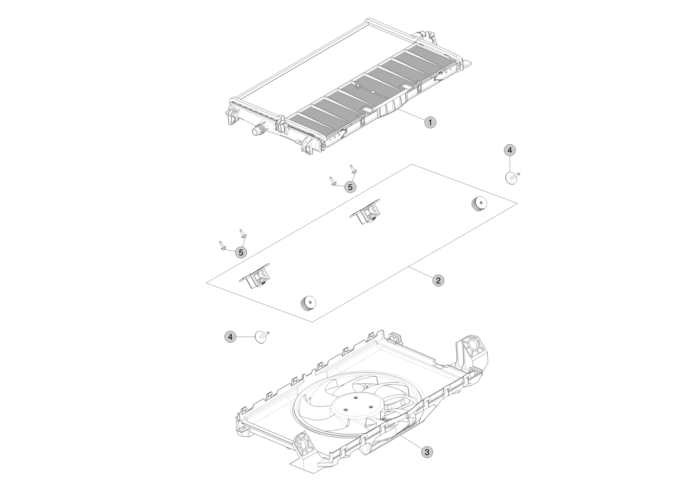 FAN AND SHROUD- COOLING FAN MODULE ASSEMBLY – 1607807-00-A