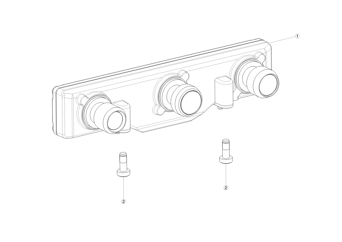 ADJUSTABLE TRIPLE CAMERA ASSEMBLY (1 pcs.) – 1143746-00-F