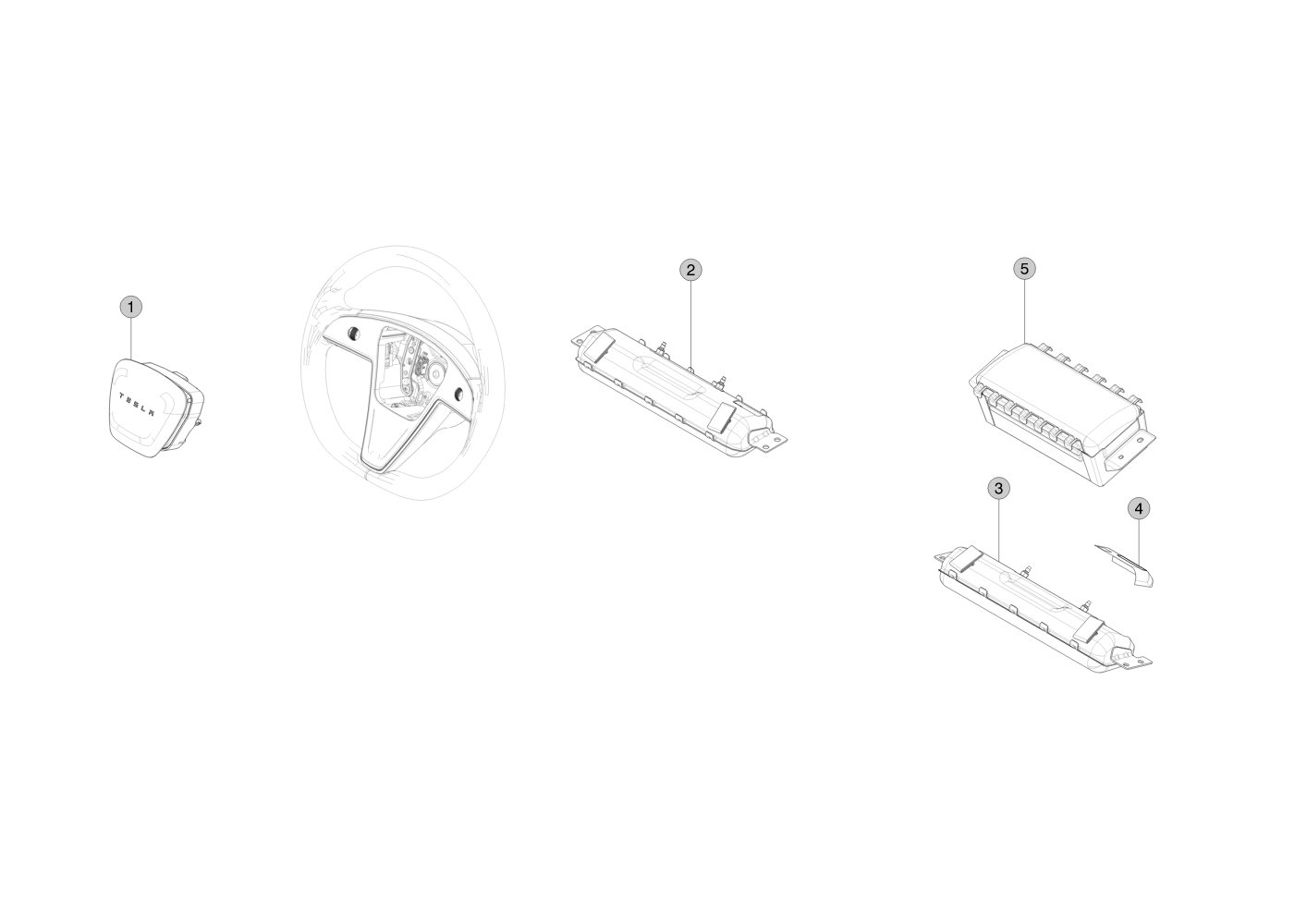 YOKE DRIVER AIRBAG ASSEMBLY (1 pcs.) – 1625769-00-E