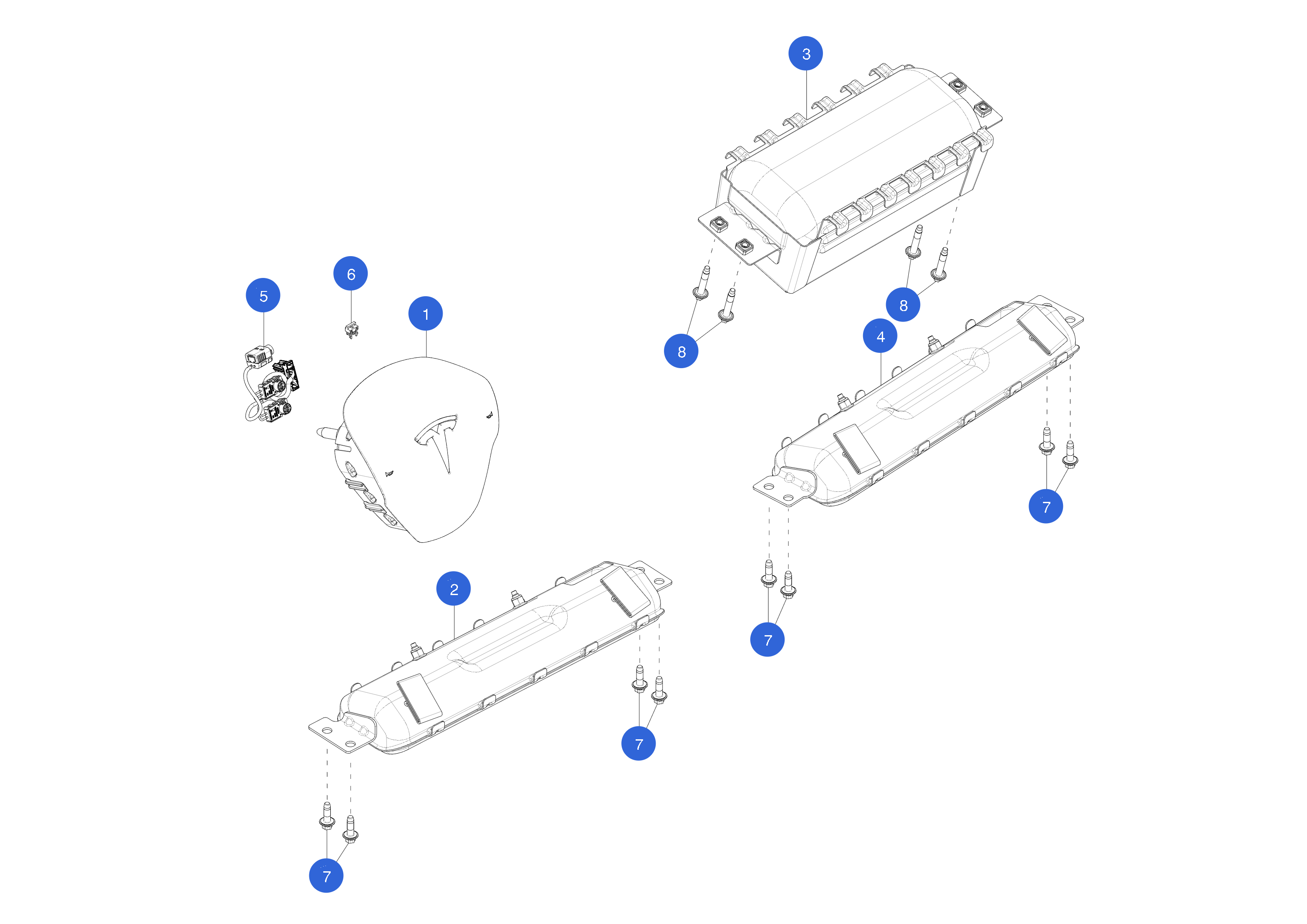 DRIVER AIRBAG ASSEMBLY (1 pcs.)