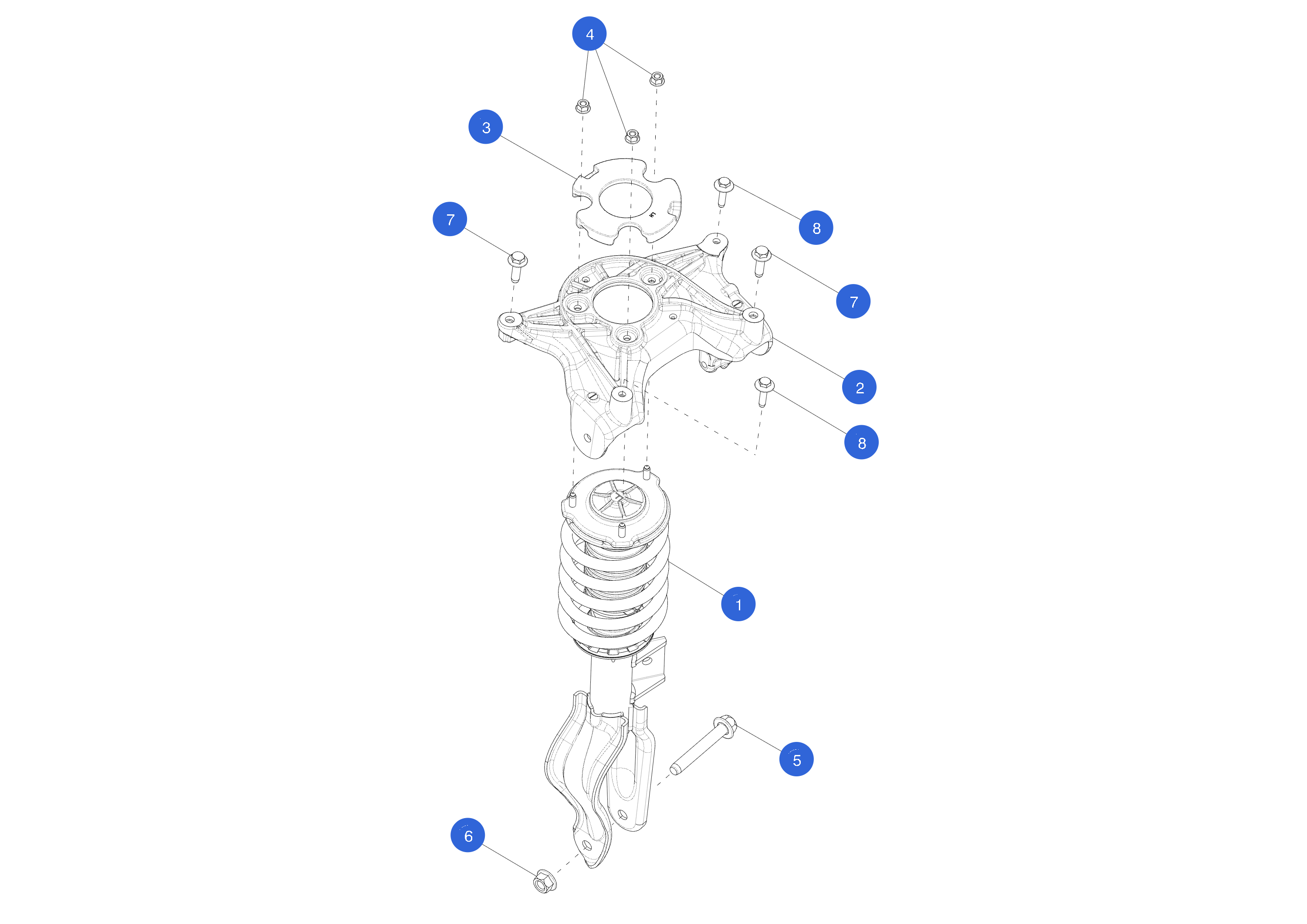 DAMPER ASSEMBLY COIL E3 - DUAL MOTOR - FRONT LEFT HAND (1 pcs.) – 1188363-00-E