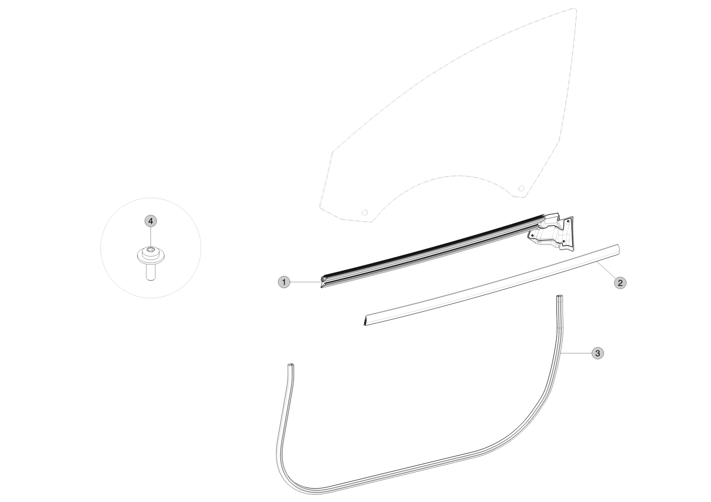 FRONT DOOR OUTER BELT ASSEMBLY RIGHT HAND – 1873572-16-A
