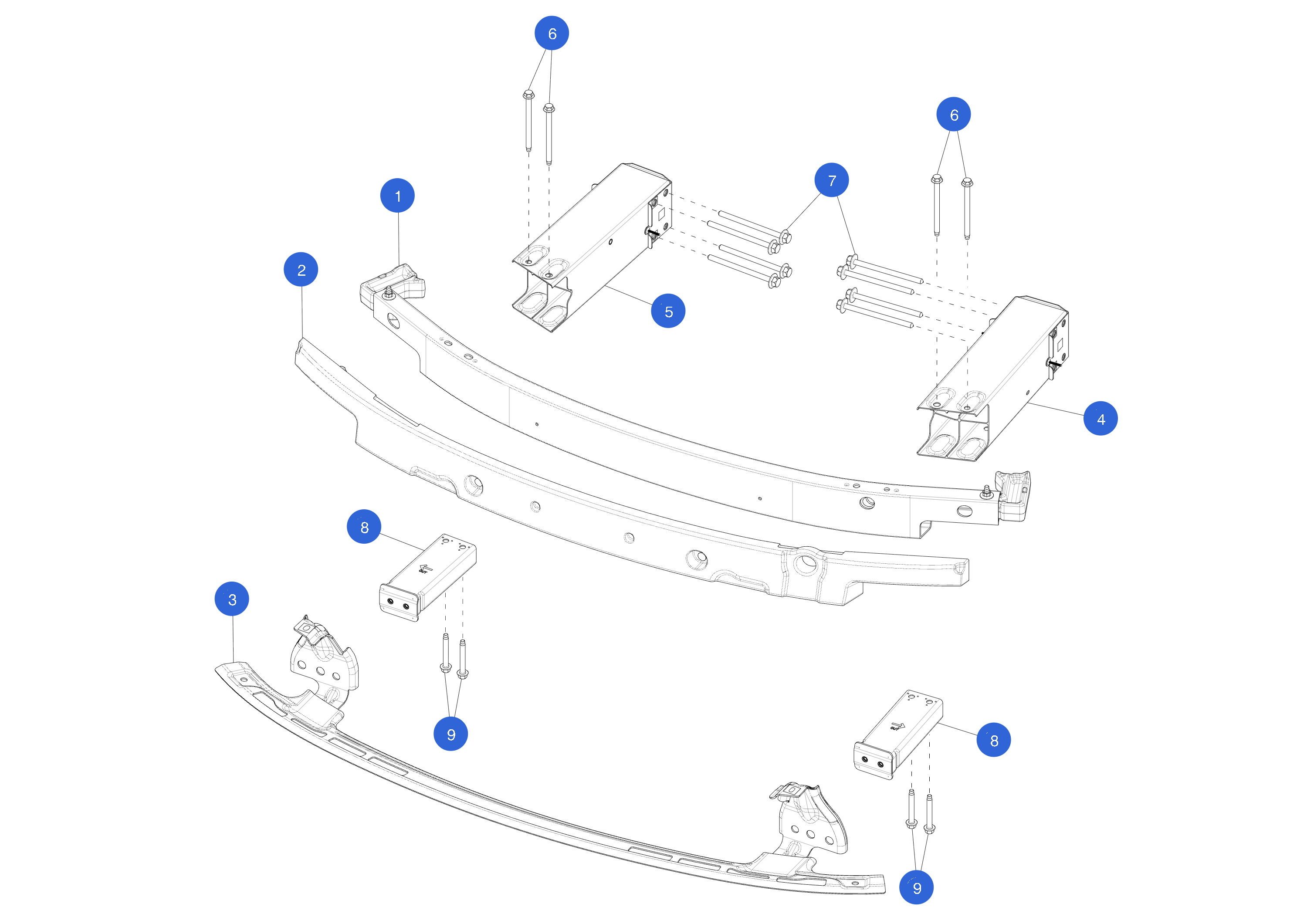 FRONT BUMPER BEAM FOAM (1 pcs.)