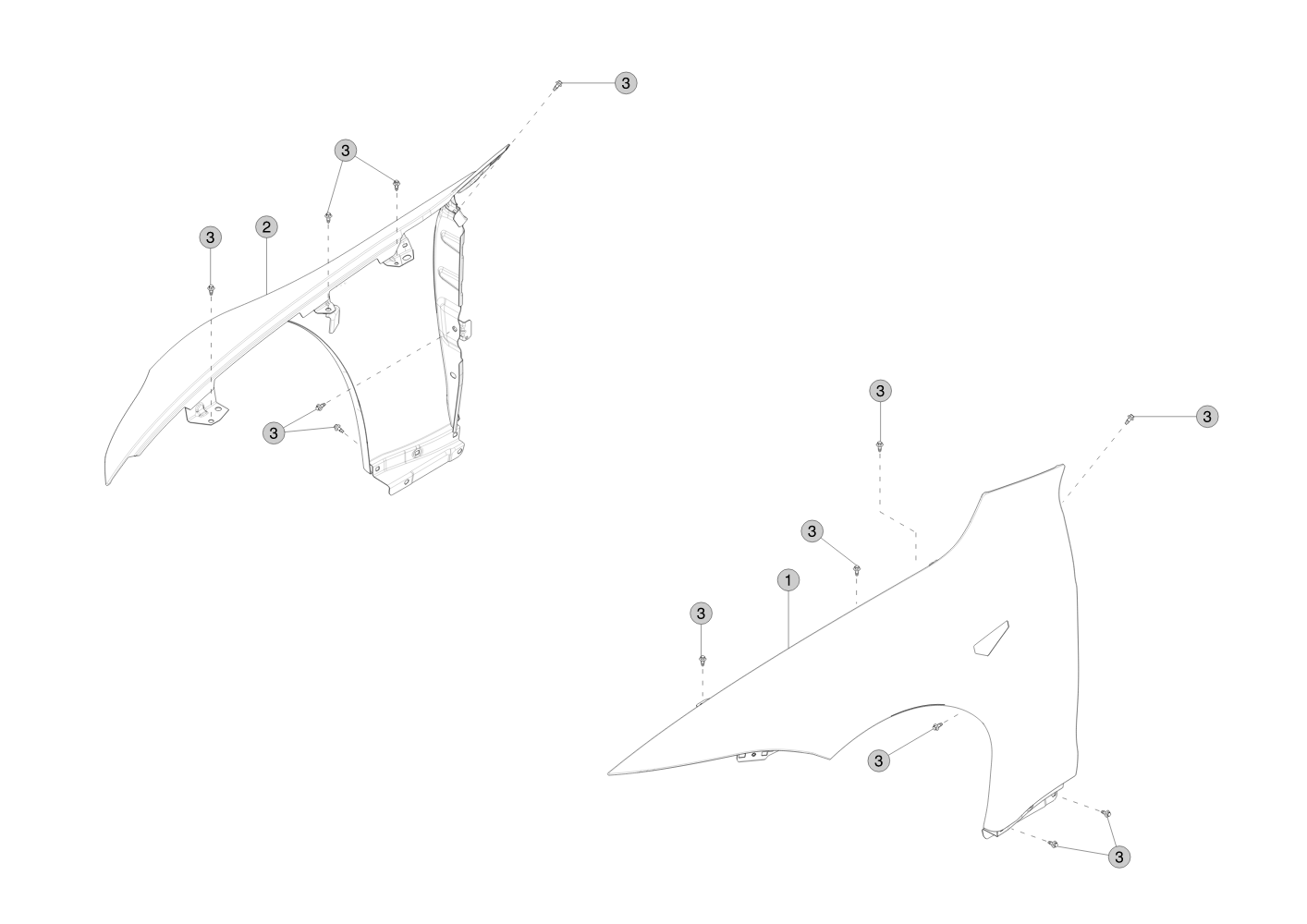 BRACKET FRONT FENDER REAR UPPER (1 pcs.) – 1011804-S0-B