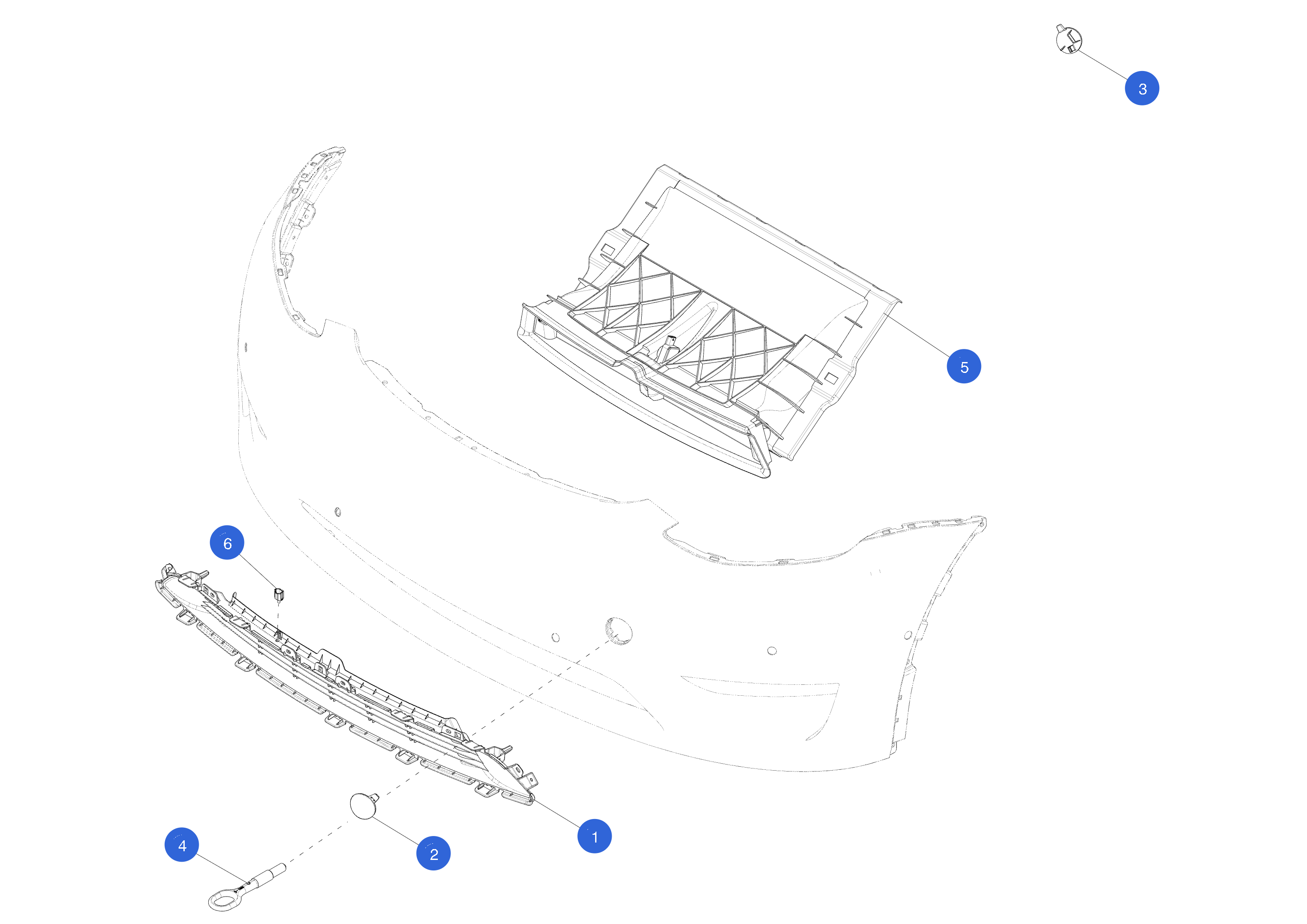 GRILLE - FRONT FASCIA (1 pcs.) – 1493759-00-A