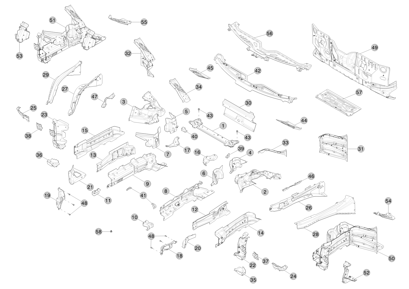 BRACE ASSY - SHOCK TOWER – 1075042-00-G
