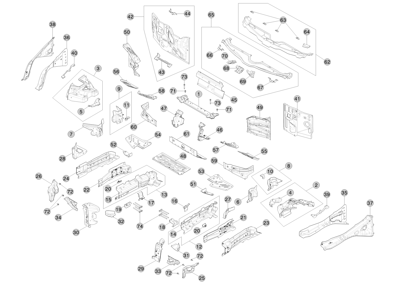 ASSEMBLY - INNER TORQUE BOX UPPER - LEFT HAND – 1495935-S0-A