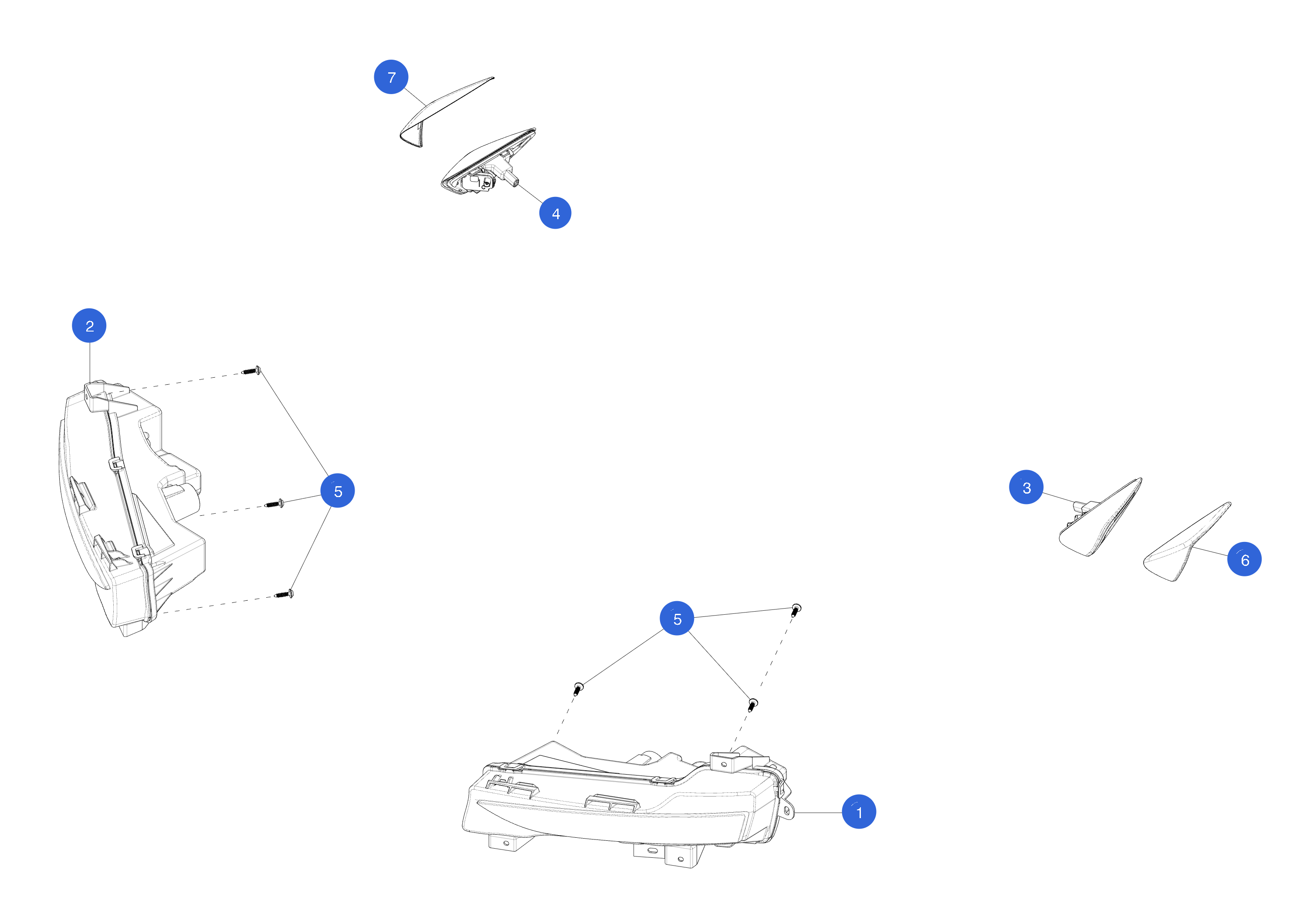 LAMP ASSEMBLY - SIDE REPEATER CAMERA - RIGHT HAND (1 pcs.) 1 – 1820735-00-D
